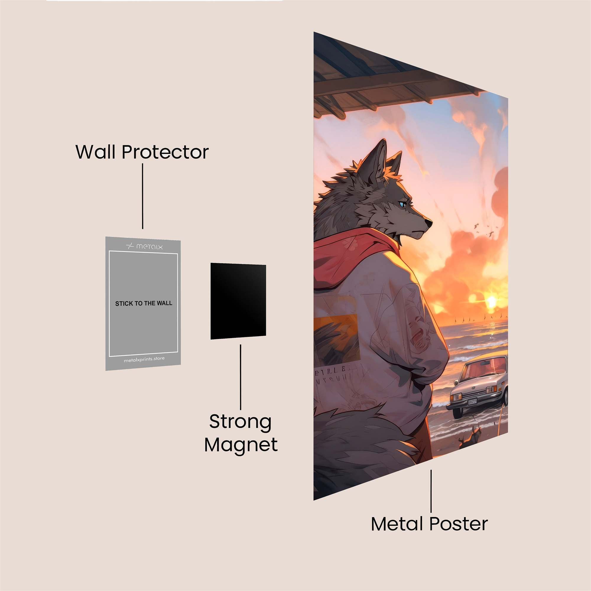 Wolfen Reverie Safe Wall Magnetic / M