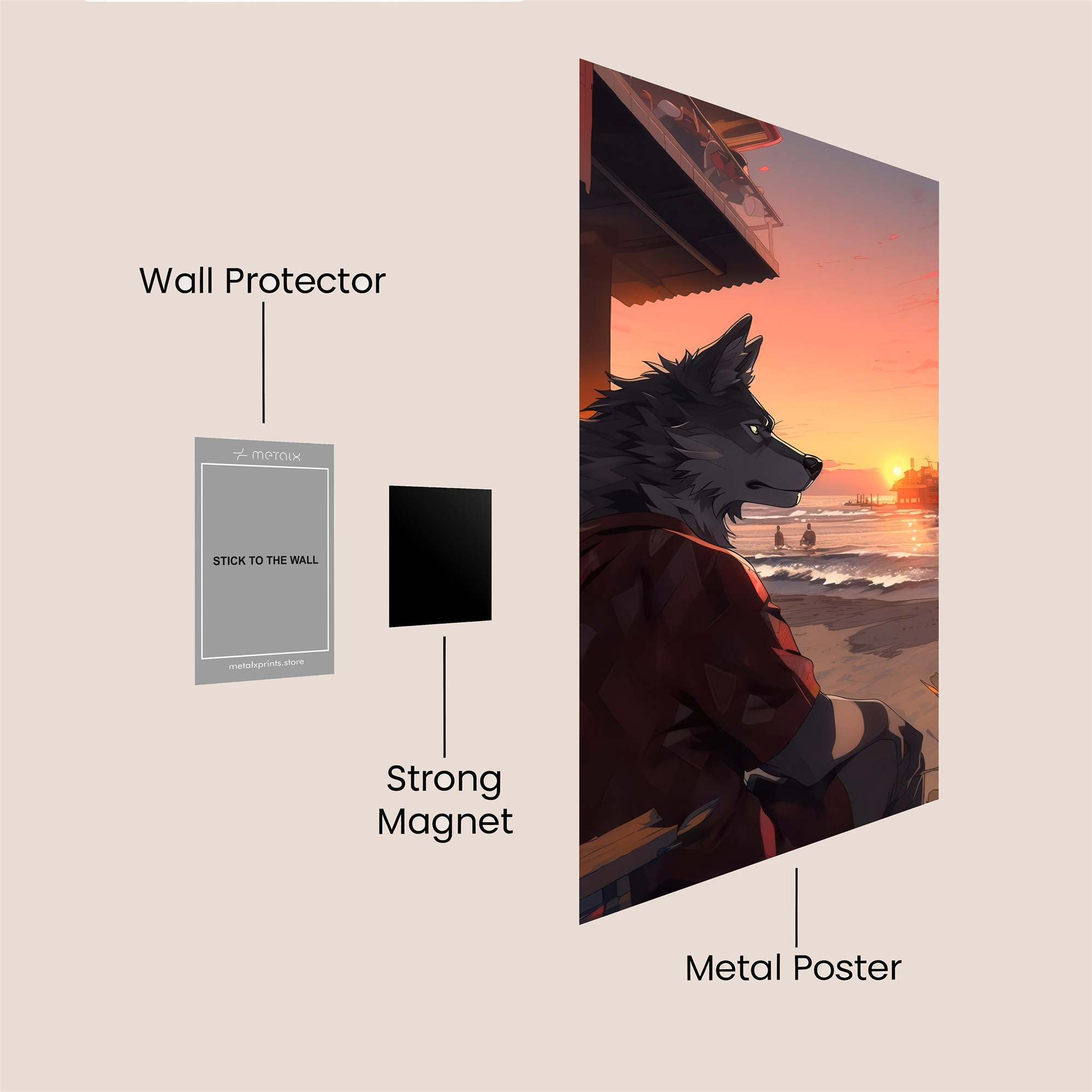 Lupine Tranquility Safe Wall Magnetic / M