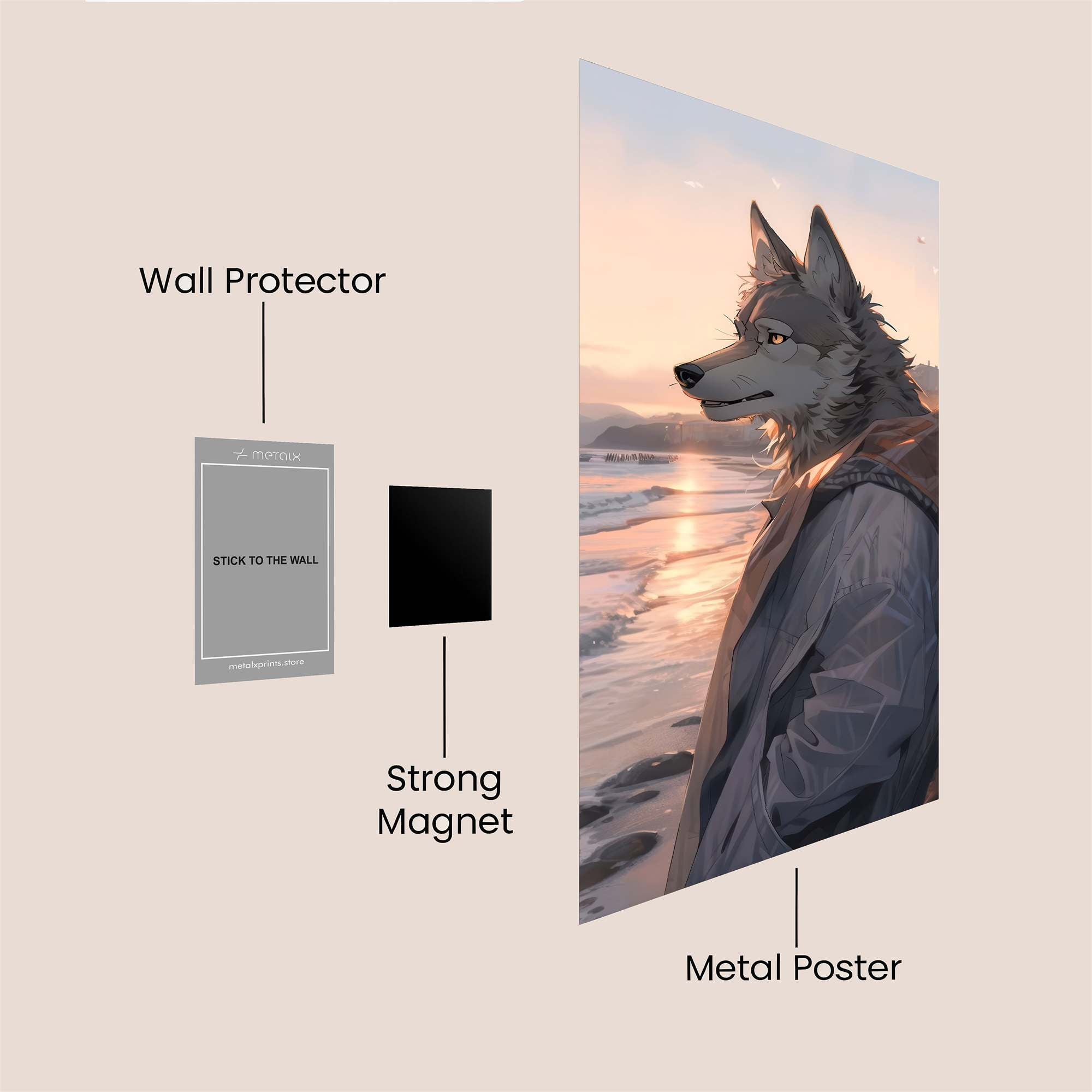 Wolfen Reverie Safe Wall Magnetic / M