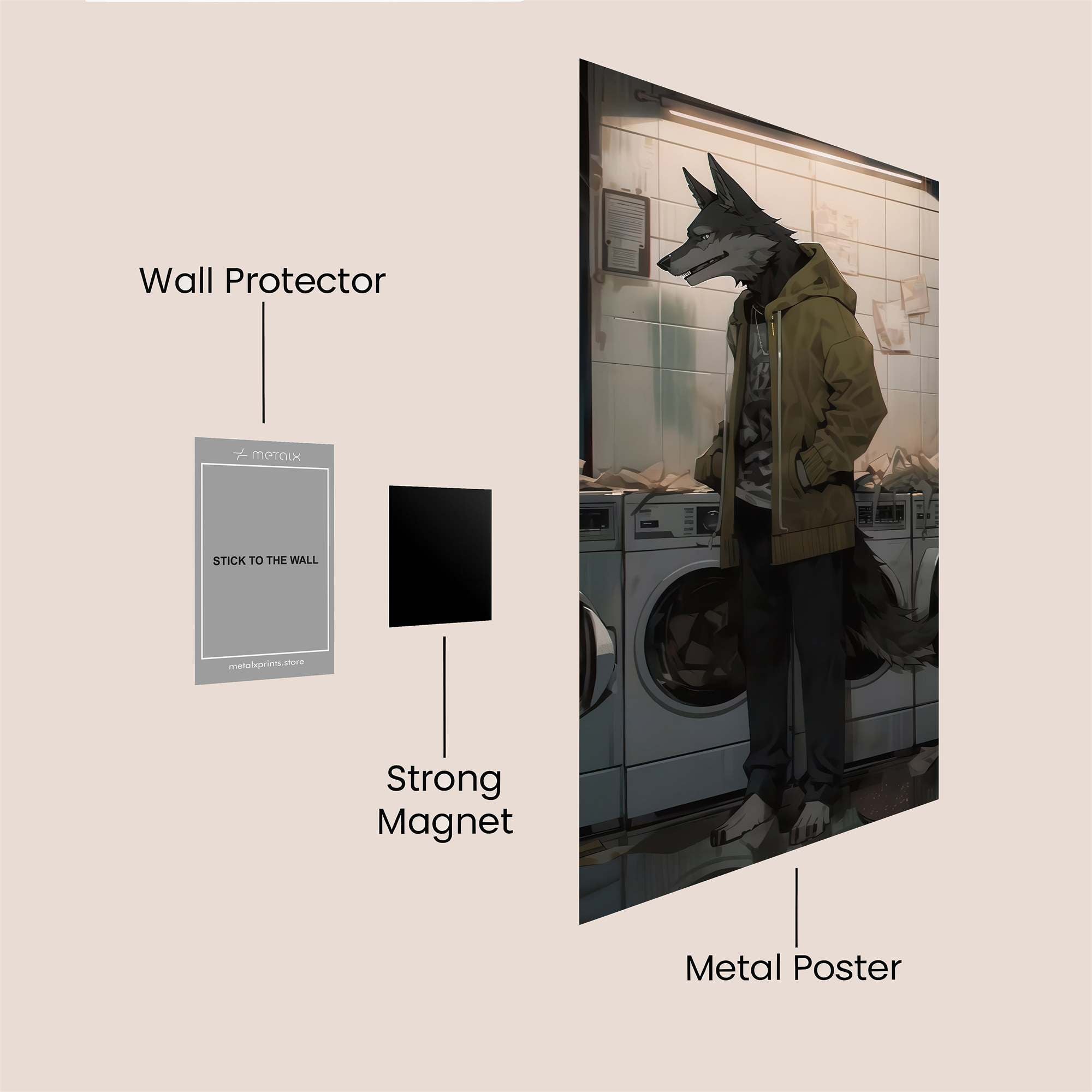 Laundromat Lament Safe Wall Magnetic / M