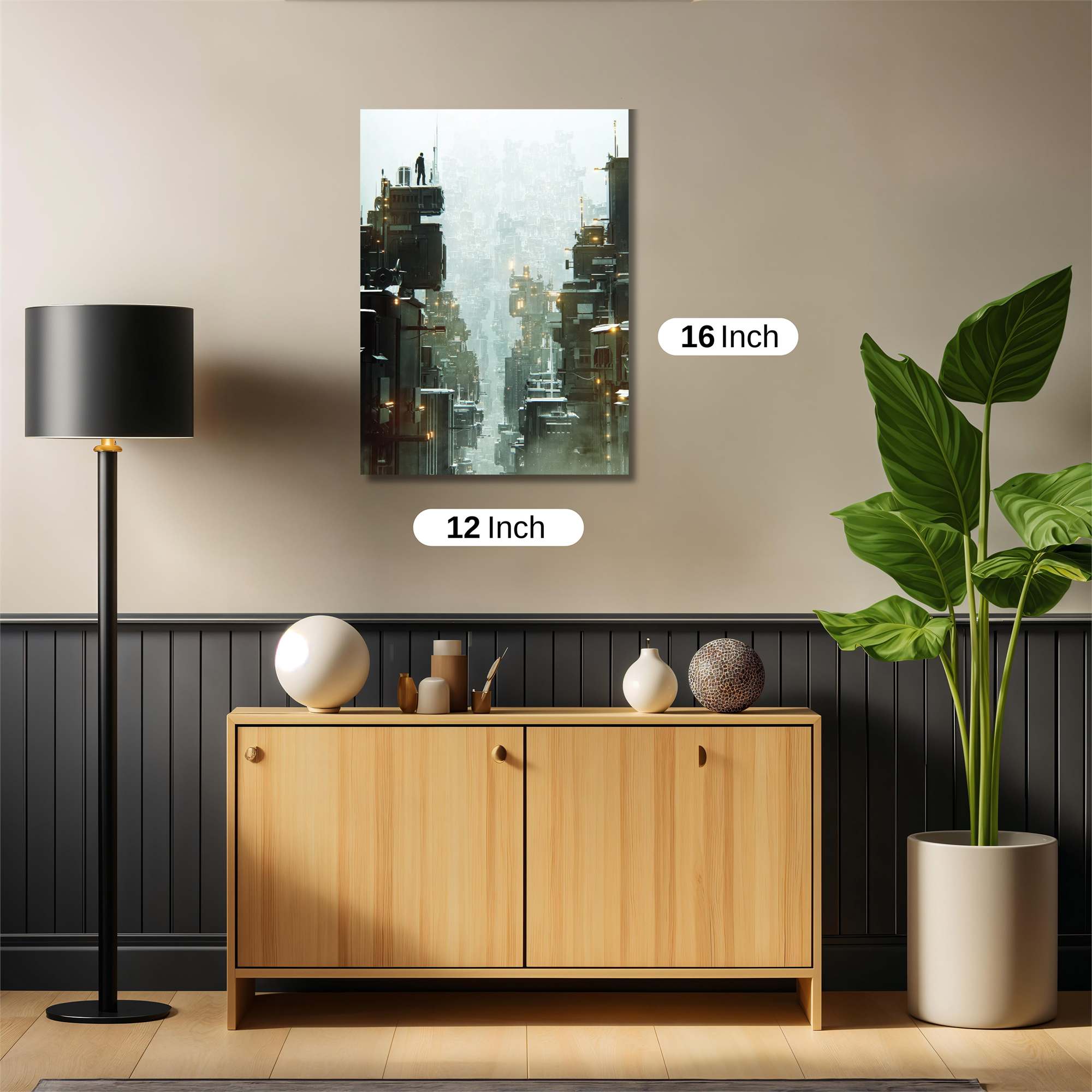 Futuristic Solitude Safe Wall Magnetic / M