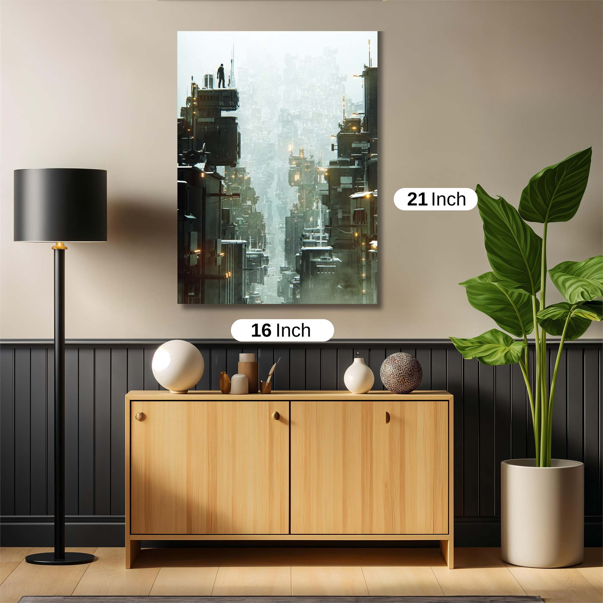 Futuristic Solitude Safe Wall Magnetic / M