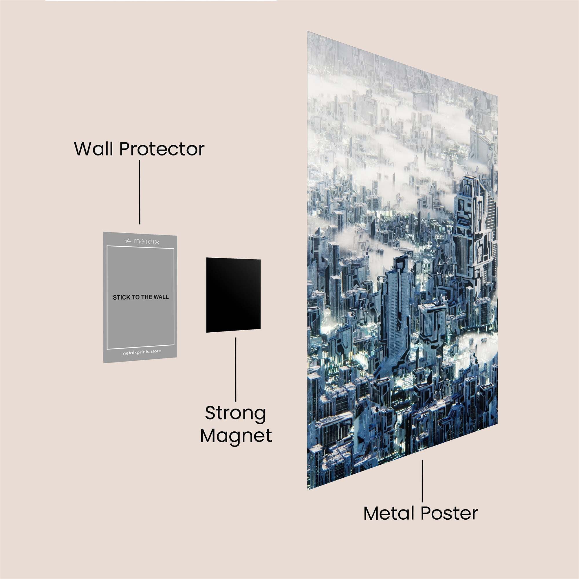 Frozen Metropolis Safe Wall Magnetic / M