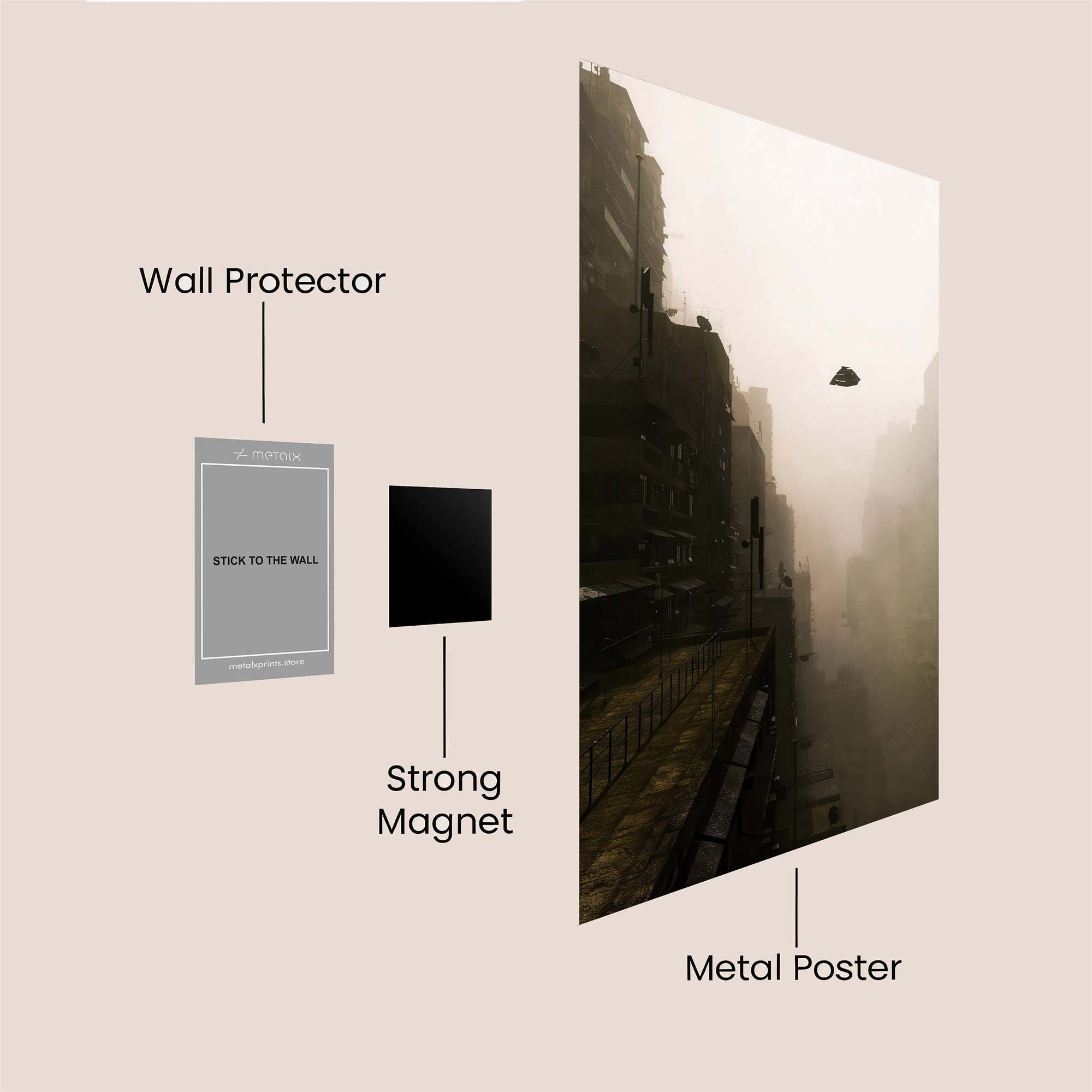 Foggy Ascent Safe Wall Magnetic / M