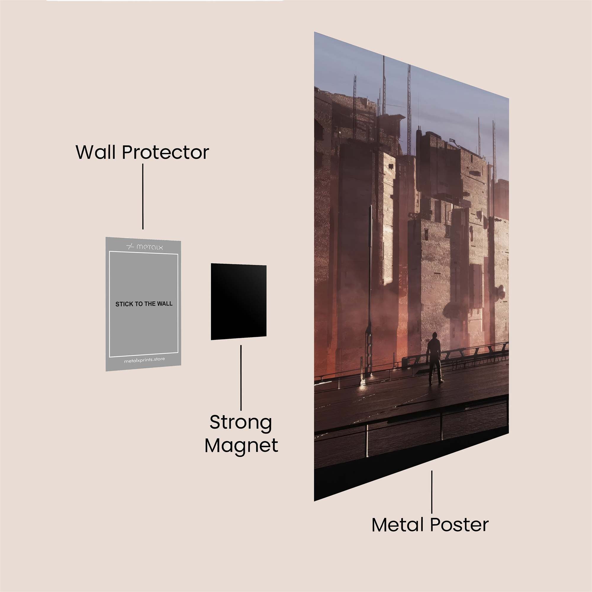 Dystopian Reverie Safe Wall Magnetic / M