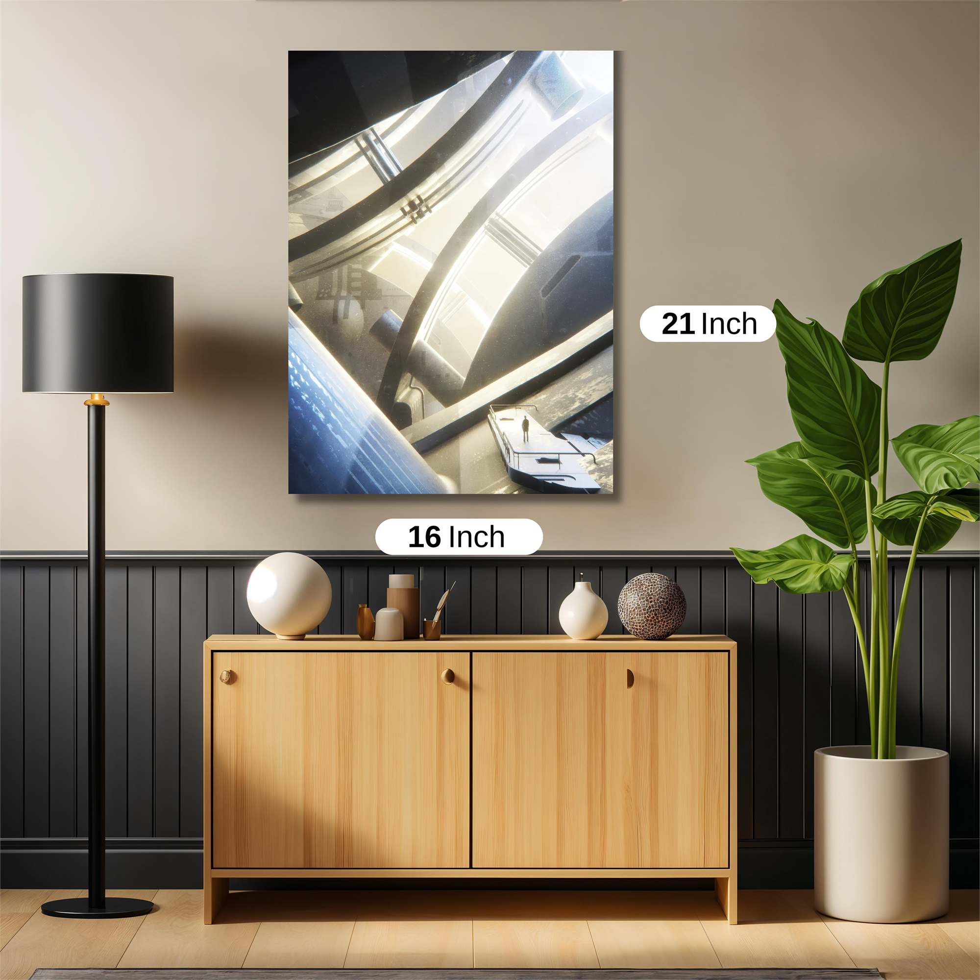 Futuristic Serenity Safe Wall Magnetic / M