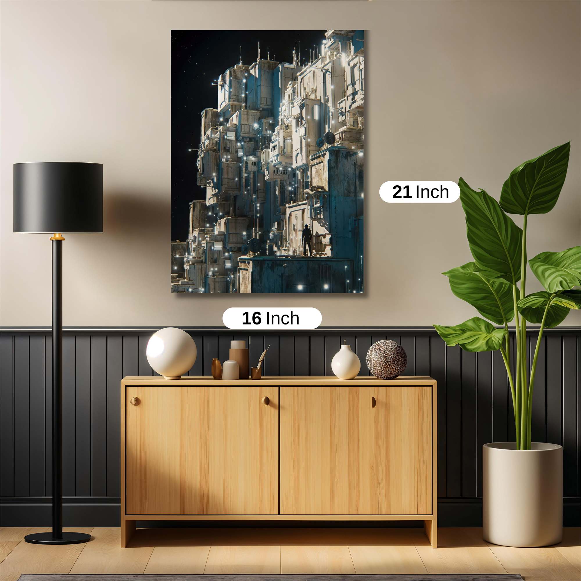 Futuristic Fortress Safe Wall Magnetic / M