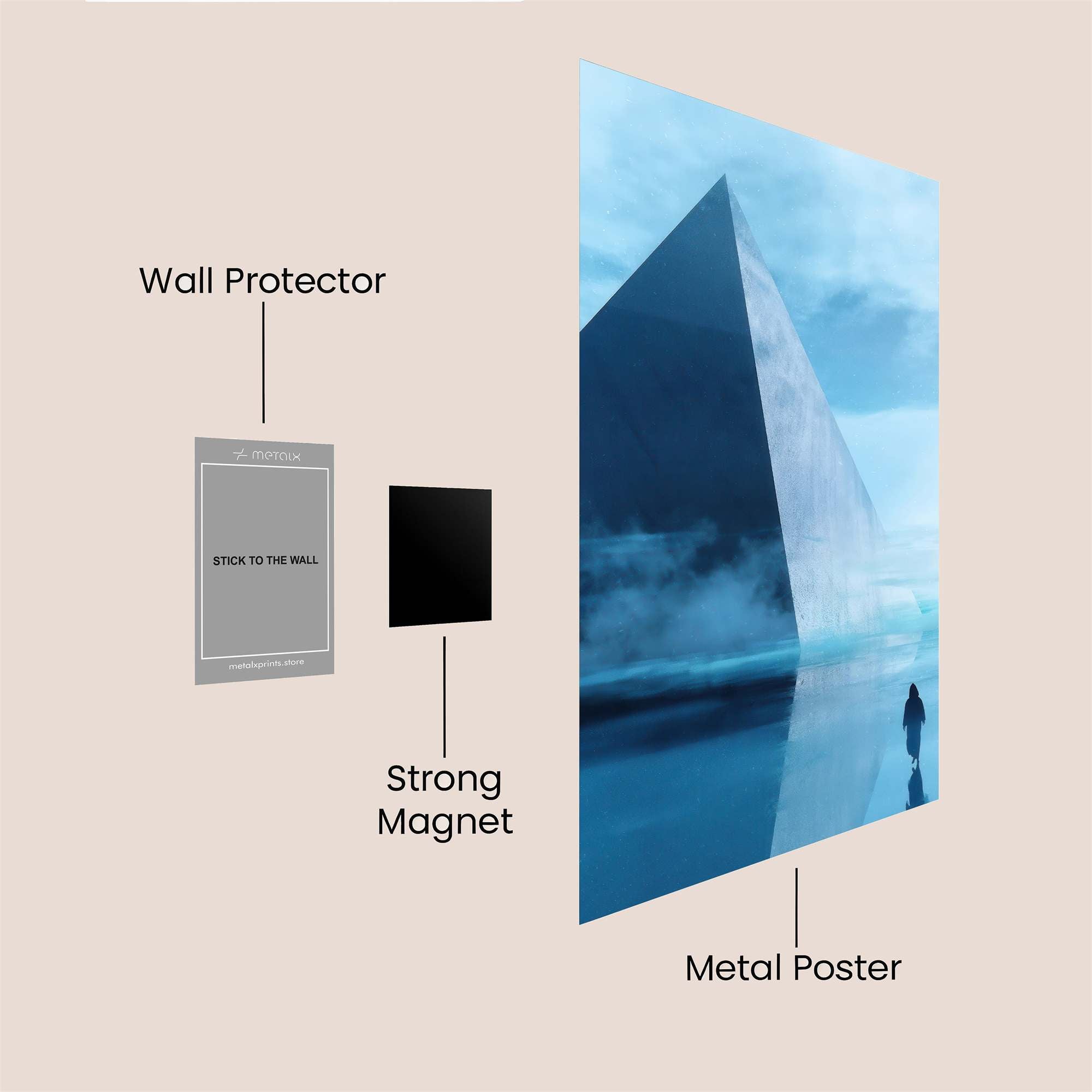 Pyramid Serenity Safe Wall Magnetic / M