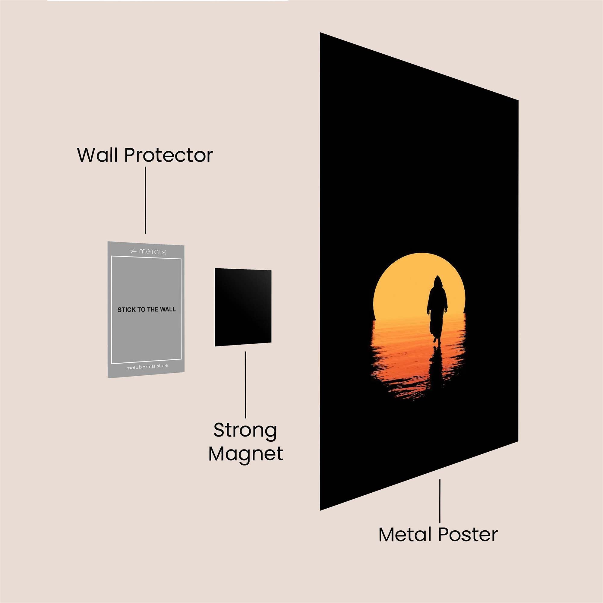 Silhouette Serenity Safe Wall Magnetic / M
