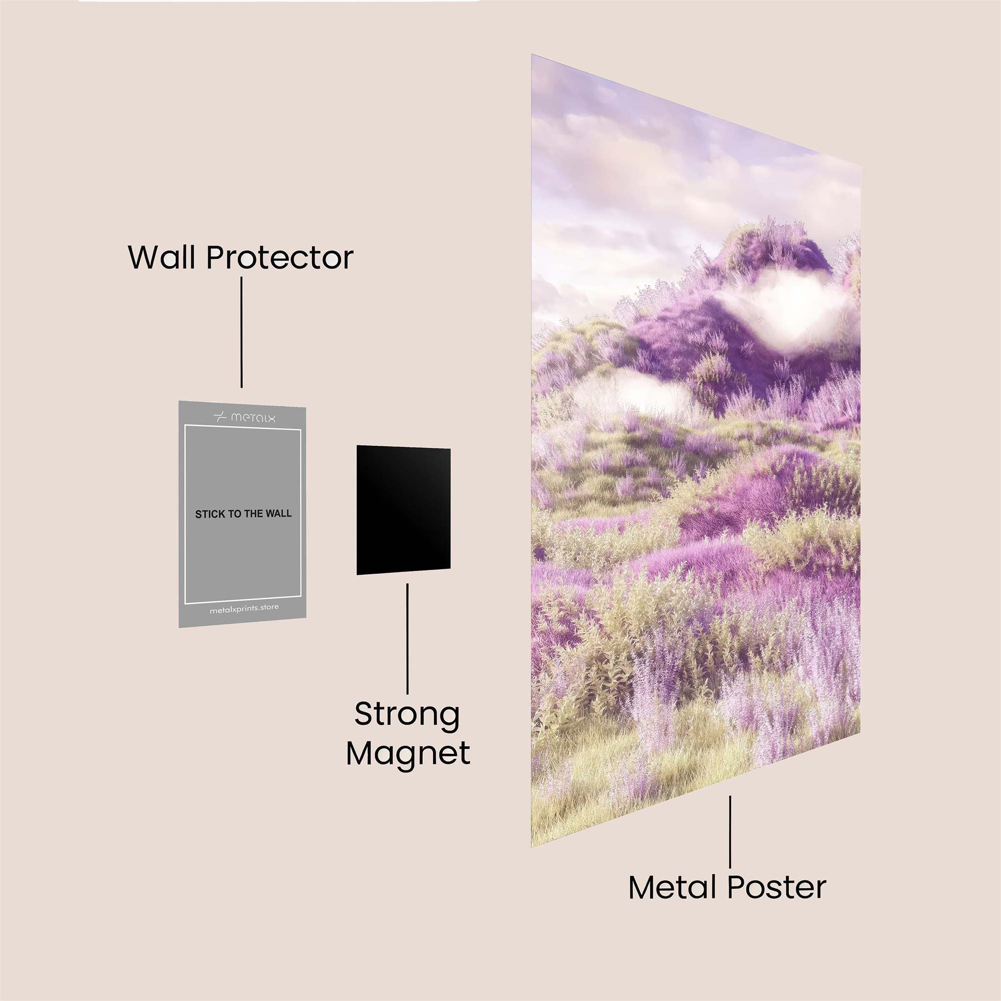 Lavender Serenade Safe Wall Magnetic / M