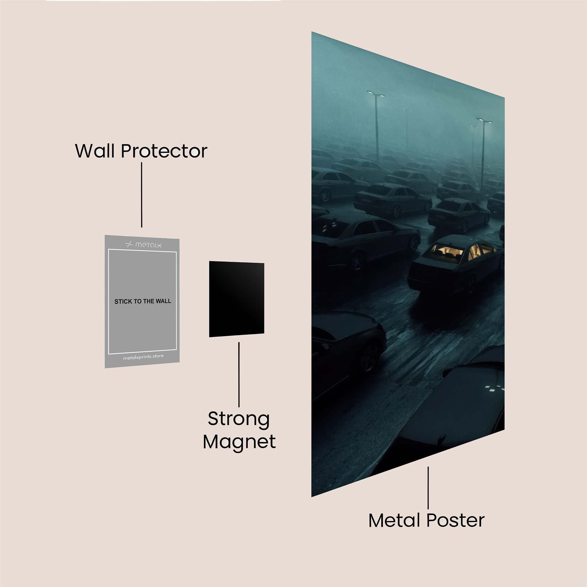 Lone Luminescence Safe Wall Magnetic / M