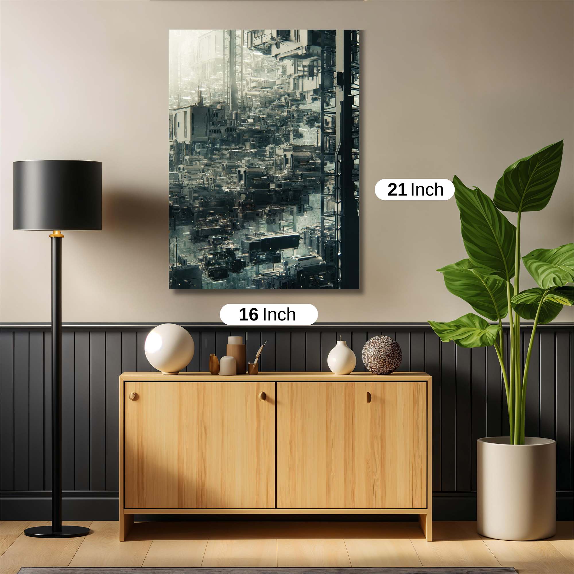 Futuristic Maze Safe Wall Magnetic / M