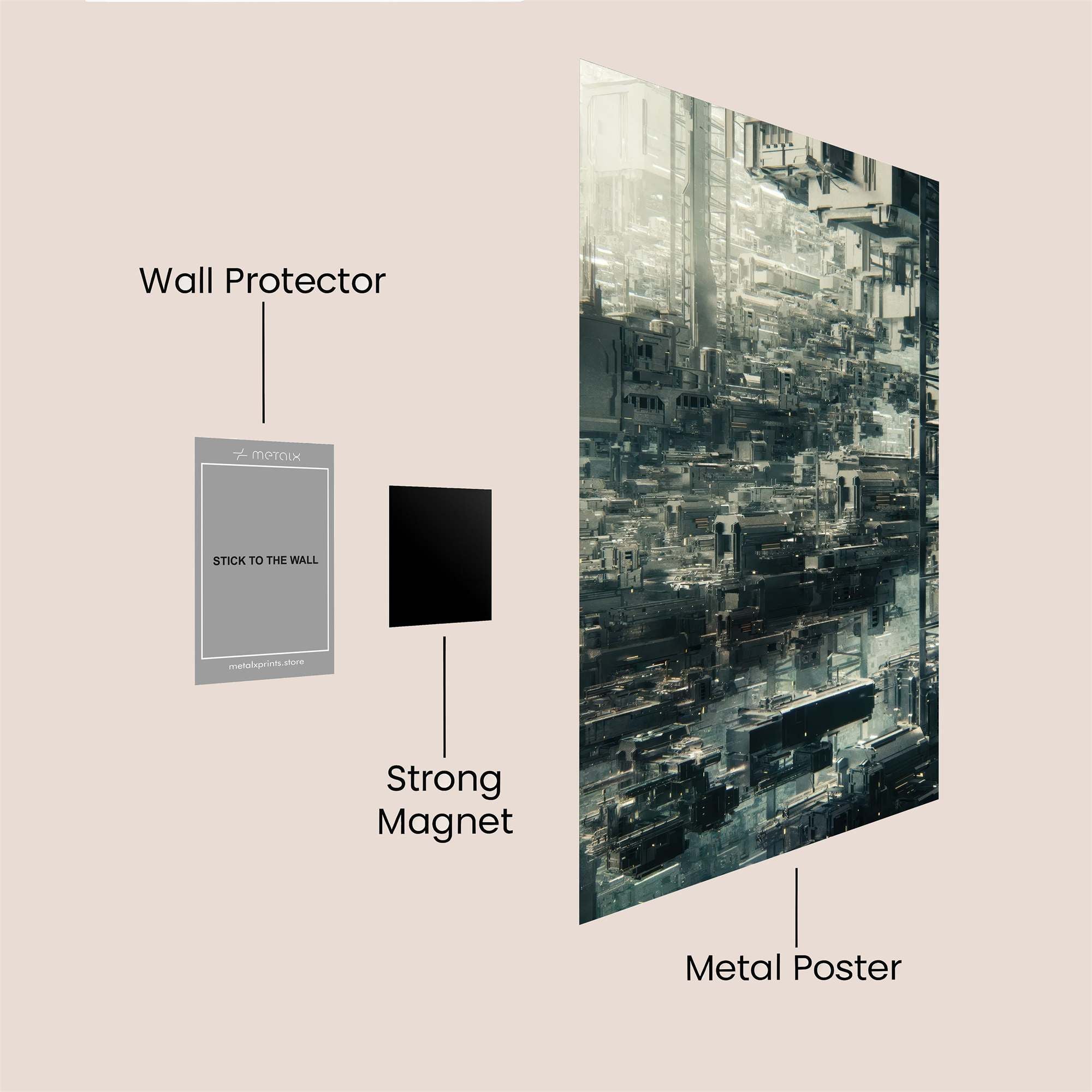 Futuristic Maze Safe Wall Magnetic / M