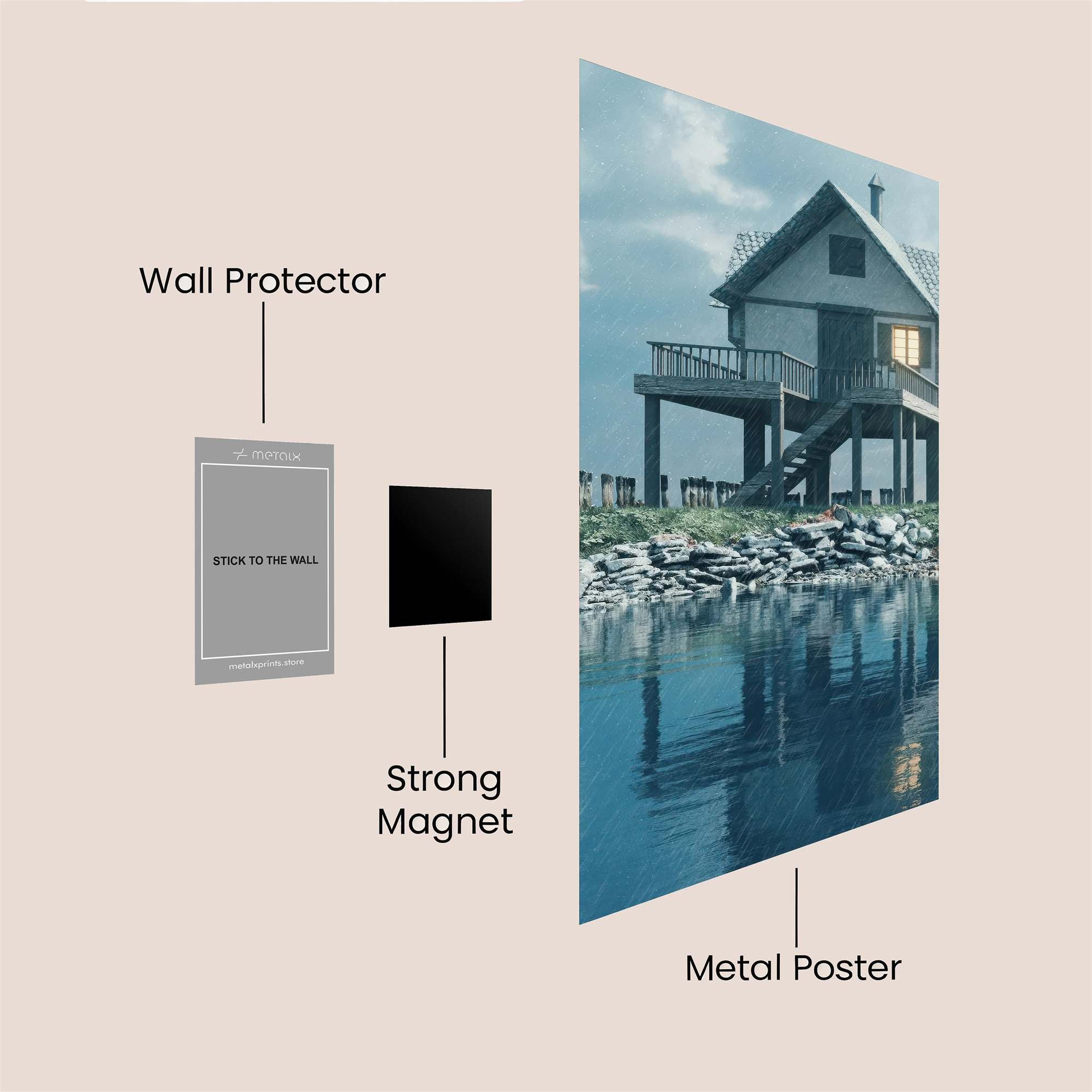 Seaside Serenity Safe Wall Magnetic / M