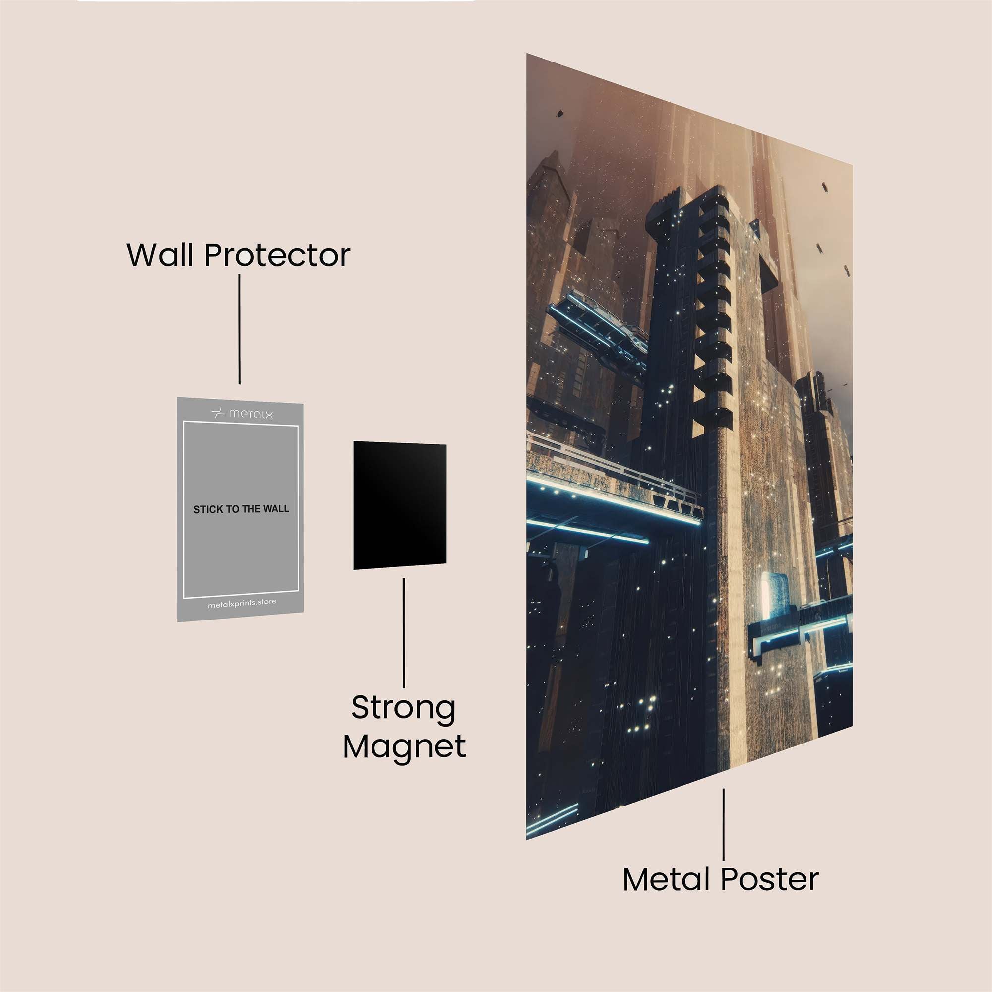 Futuristic Majesty Safe Wall Magnetic / M