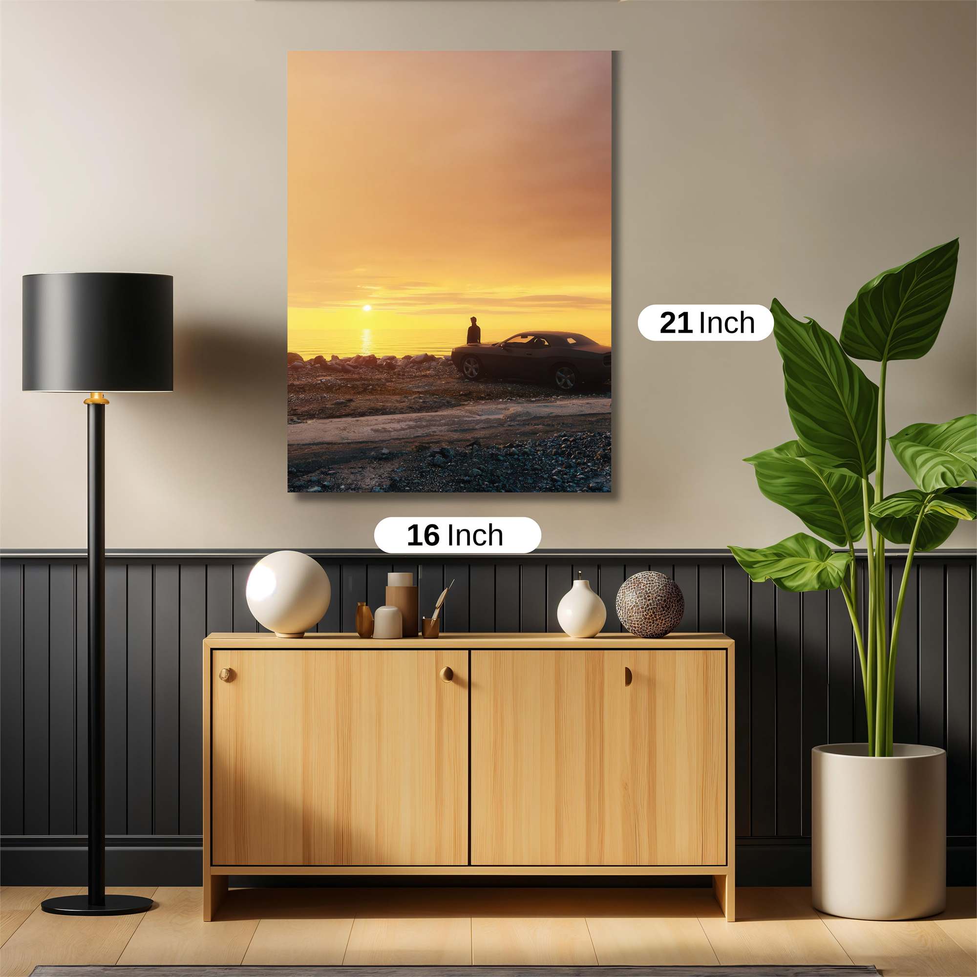 Sunset Contemplation Safe Wall Magnetic / M