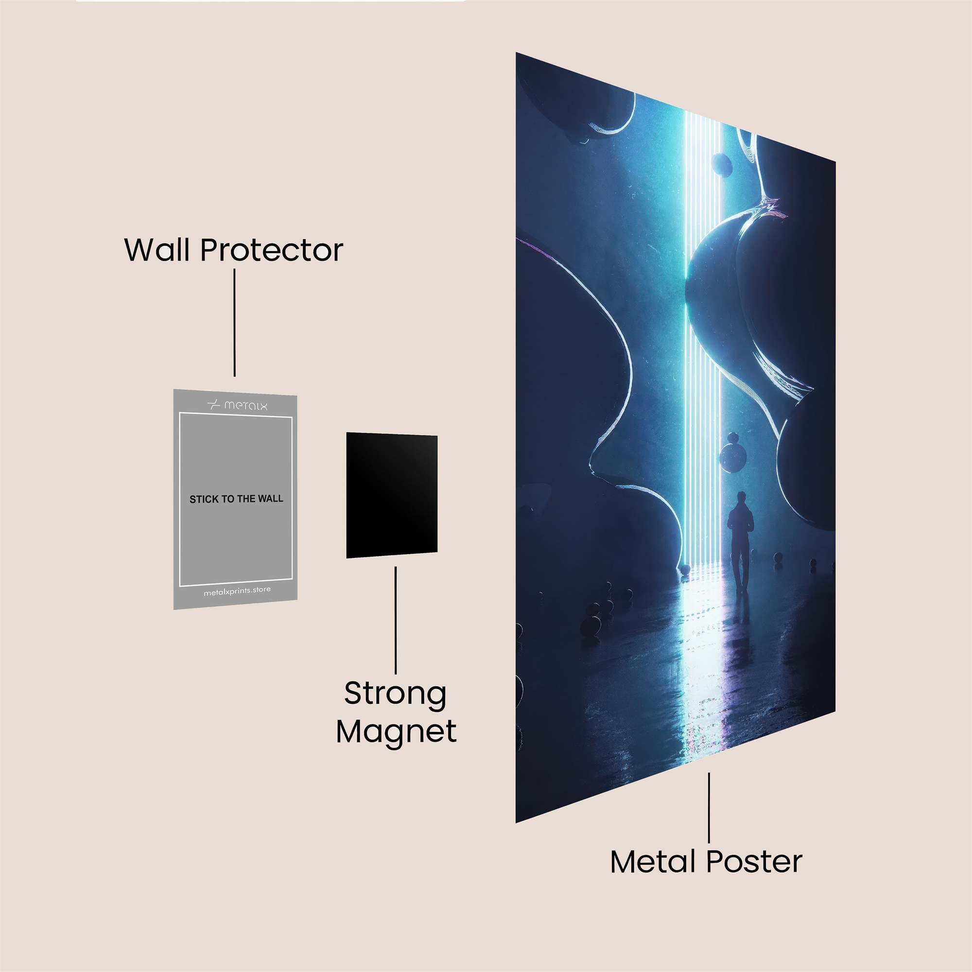 Neon Passage Safe Wall Magnetic / M