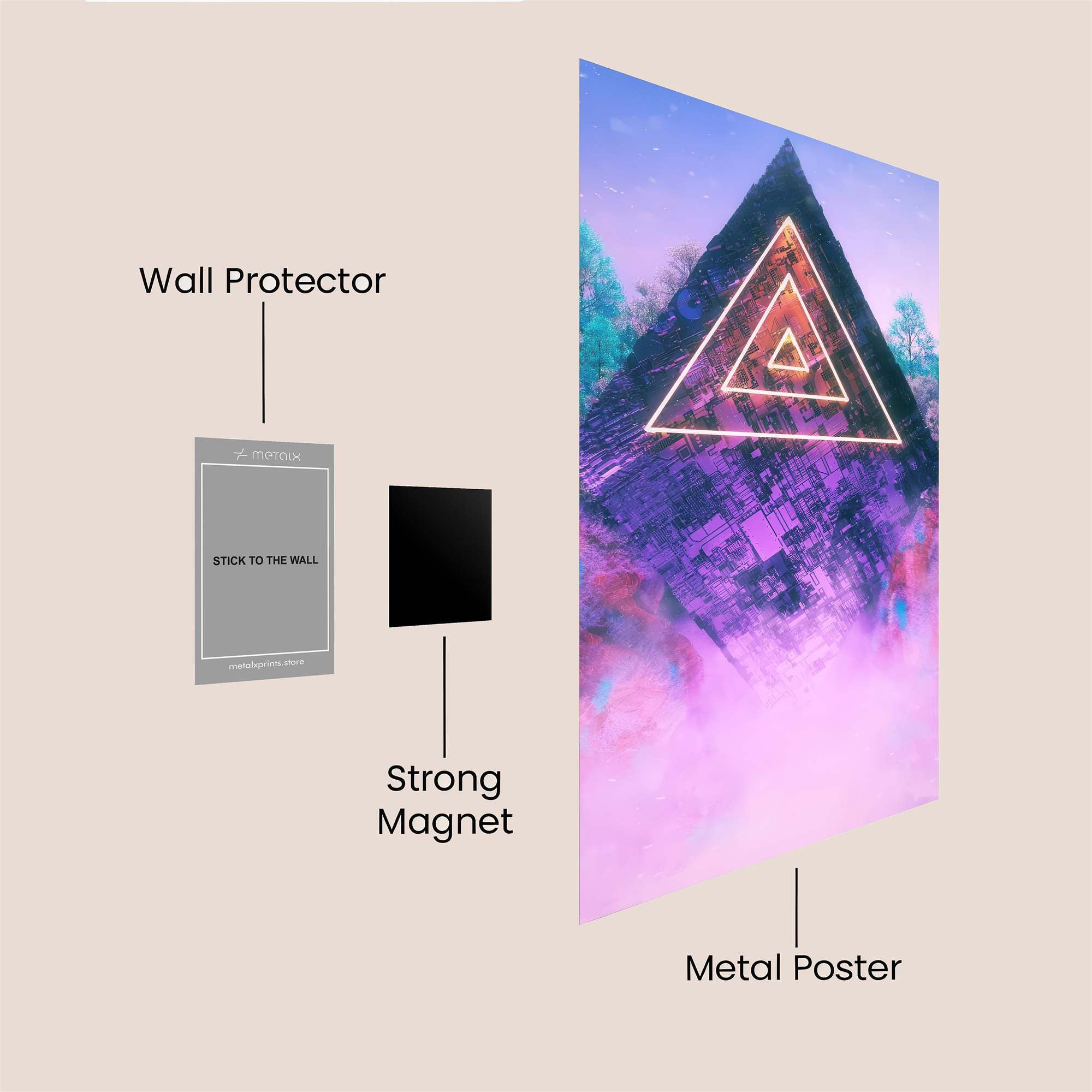 Geometric Dreamscape Safe Wall Magnetic / M