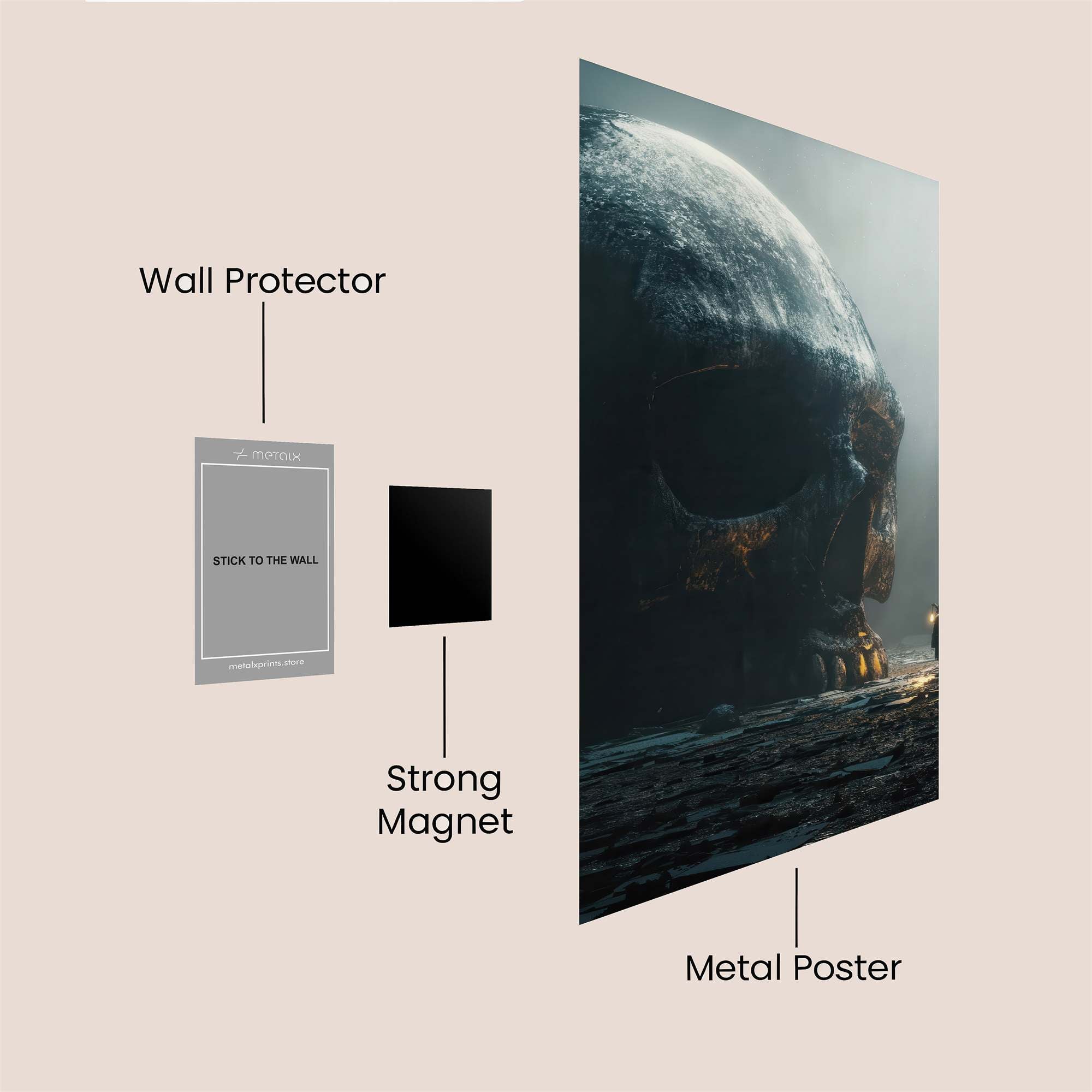 Titanic Skullscape Safe Wall Magnetic / M