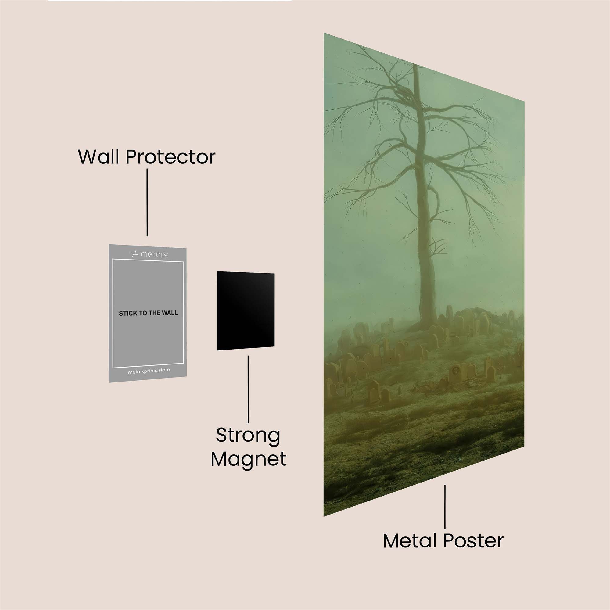 Haunted Serenity Safe Wall Magnetic / M