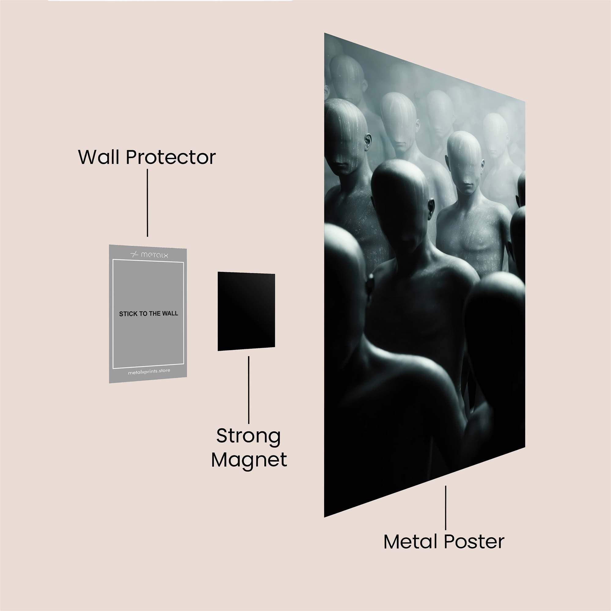 Faceless Hush Safe Wall Magnetic / M