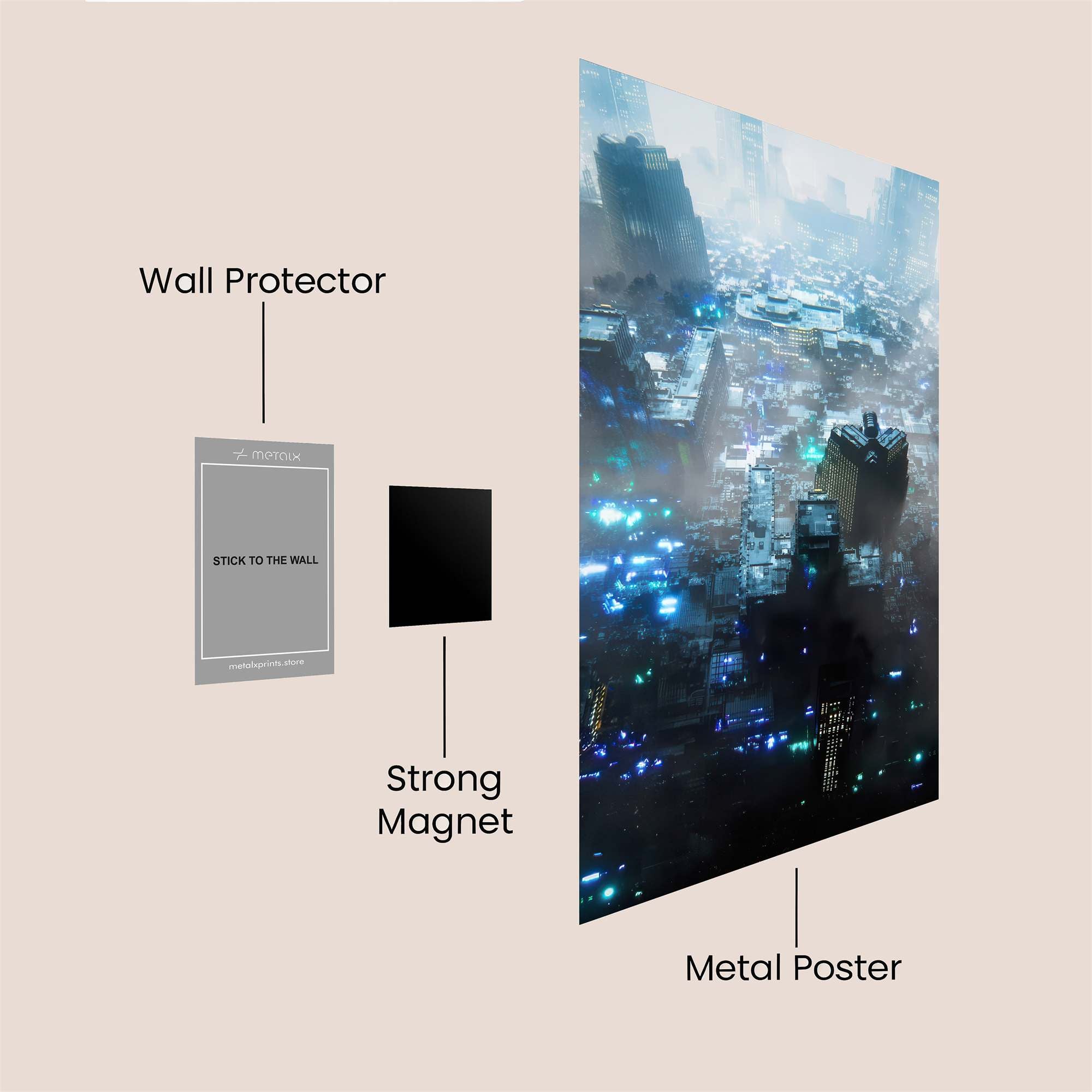 Futuristic Haze Safe Wall Magnetic / M