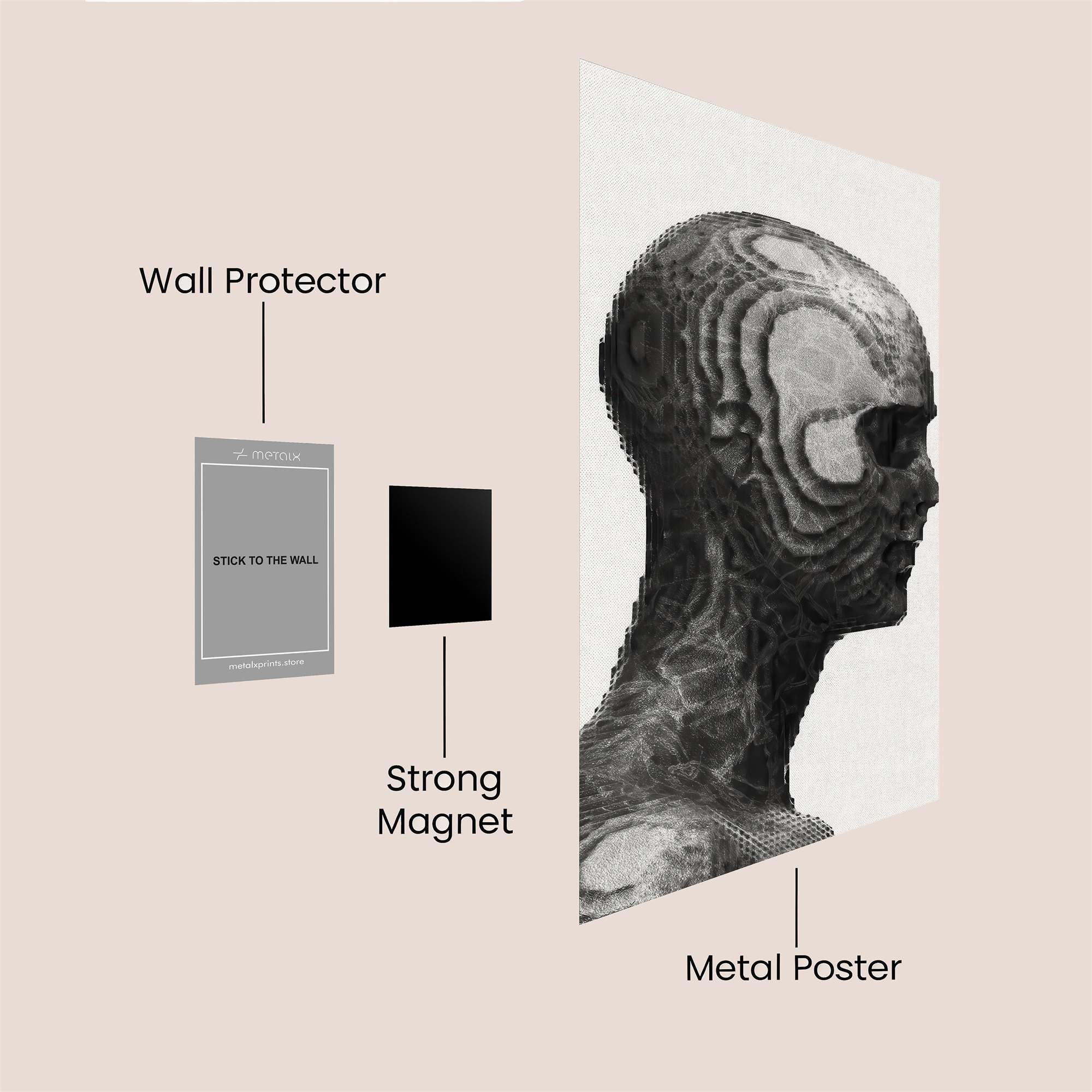 Patterned Enigma Safe Wall Magnetic / M