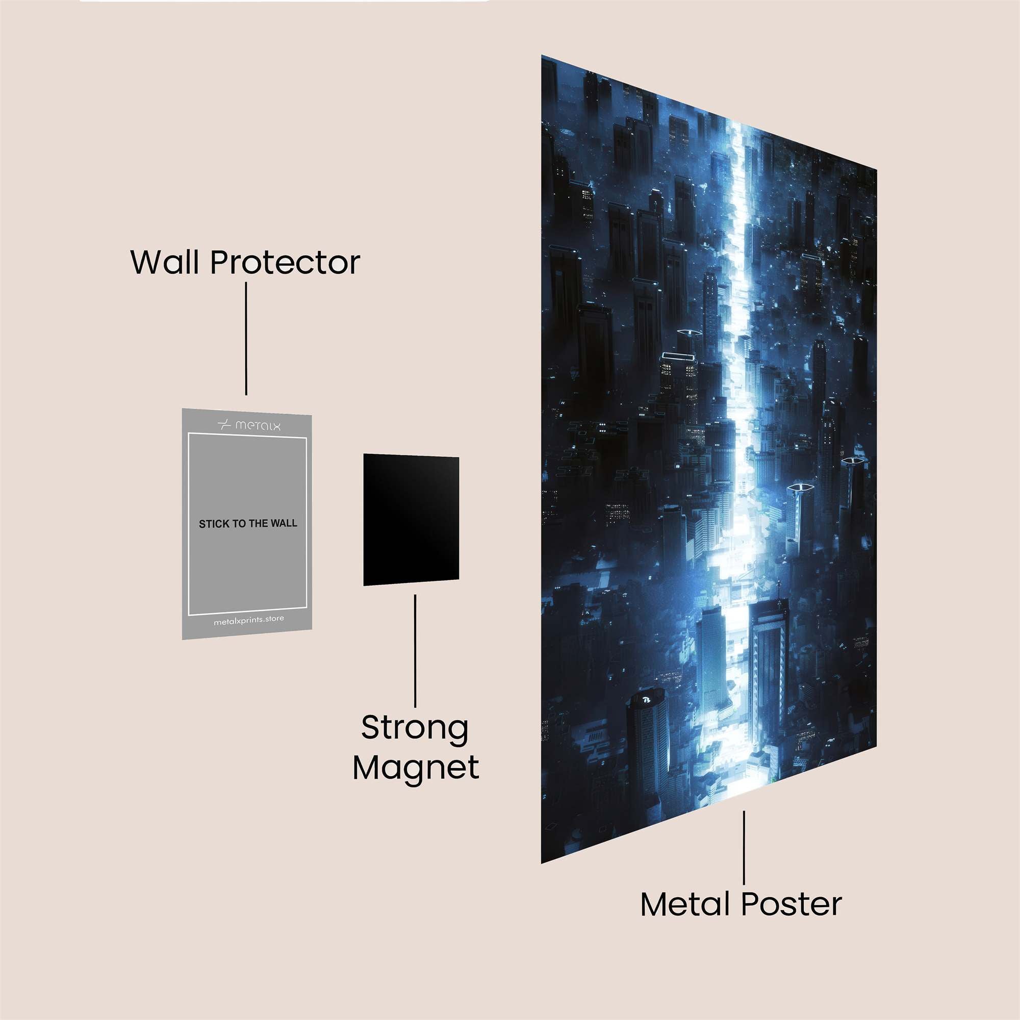 Neon Divide Safe Wall Magnetic / M