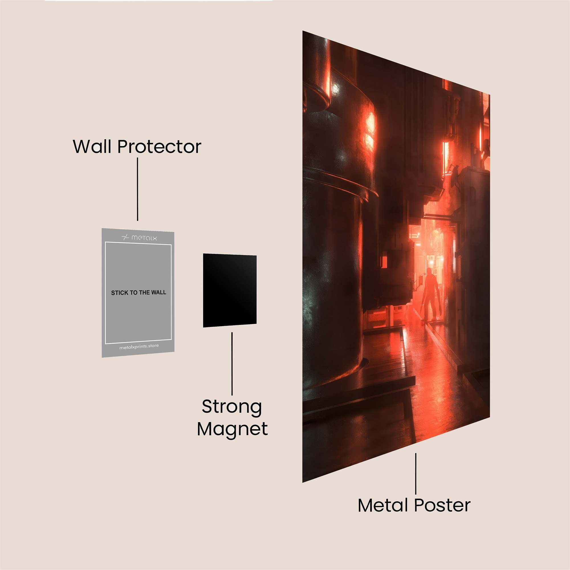 Industrial Glow Safe Wall Magnetic / M