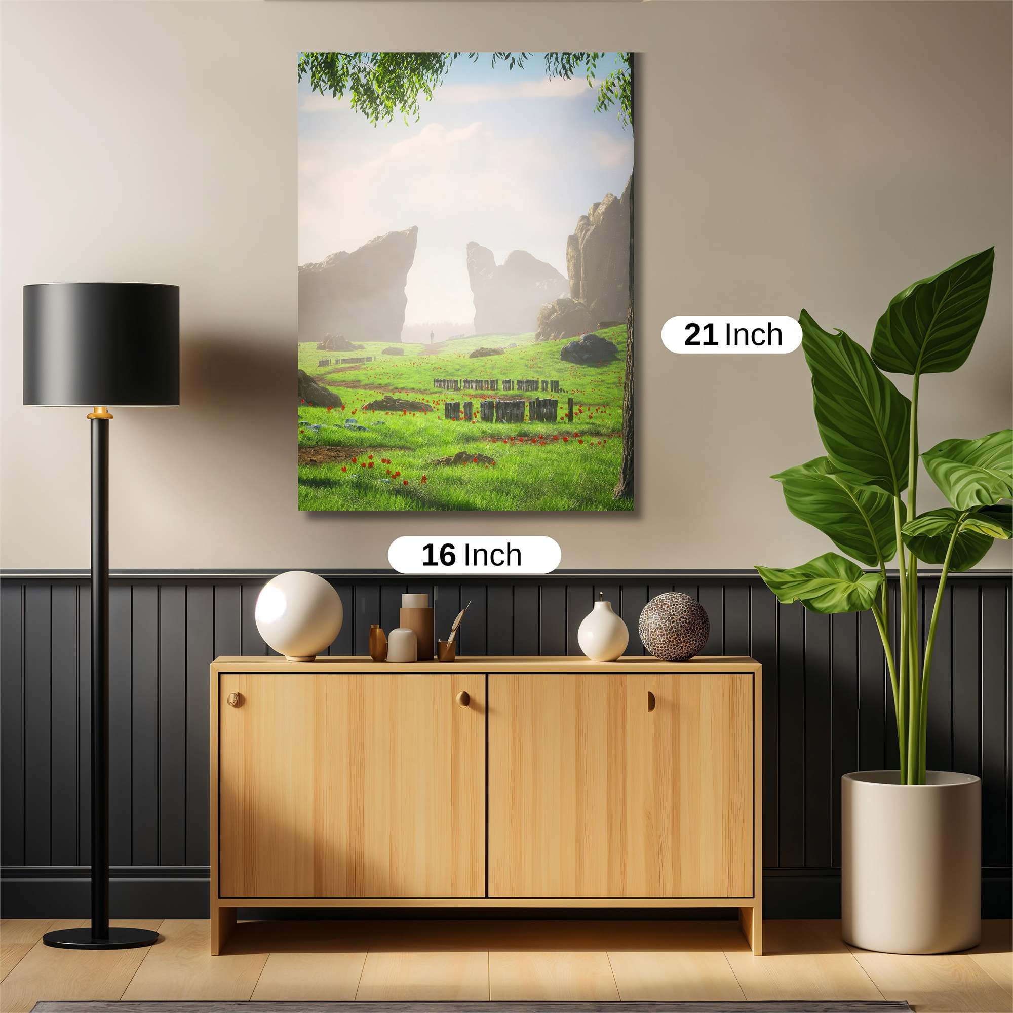 Serene Stonescape Safe Wall Magnetic / M