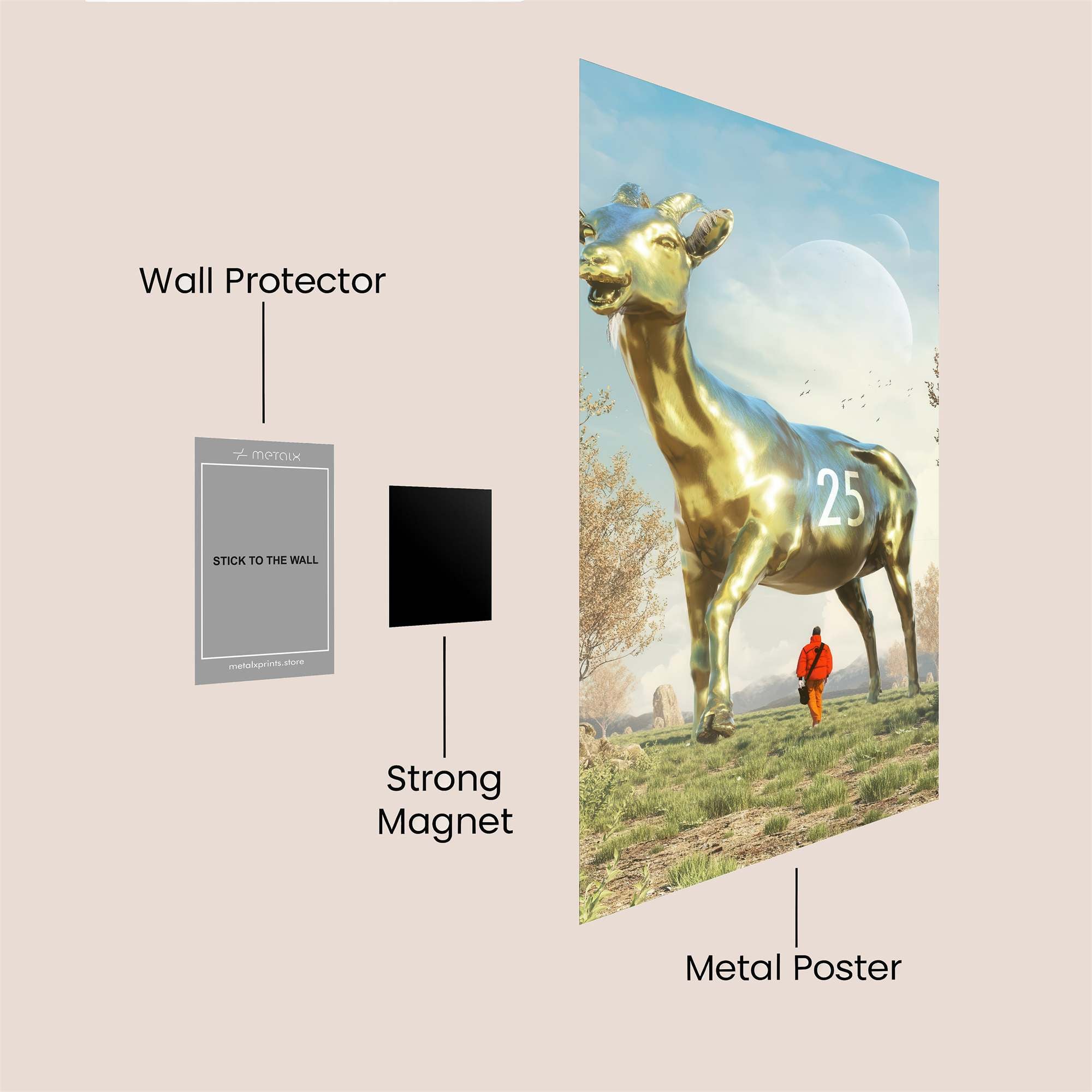 Gilded Journey Safe Wall Magnetic / M