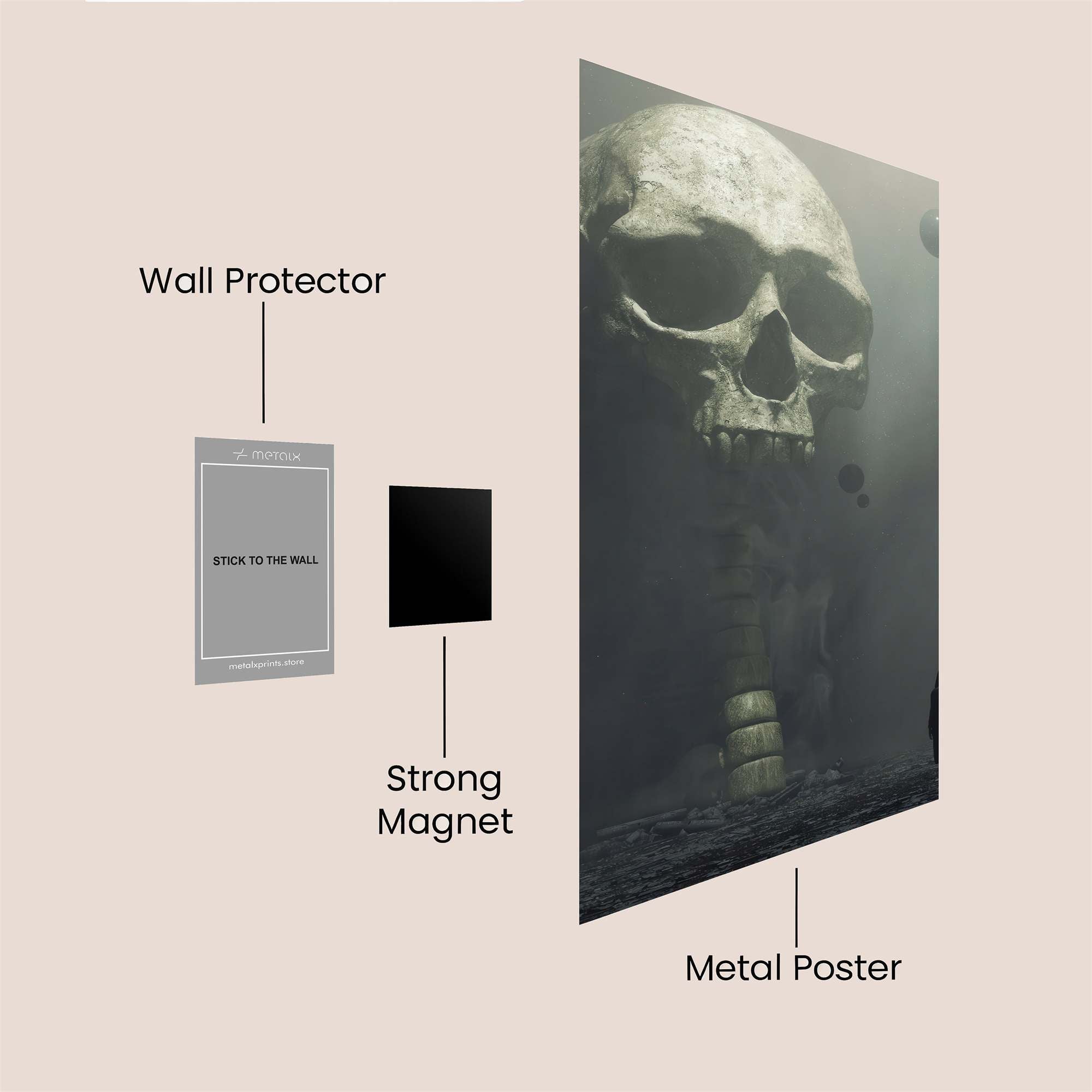 Skull Monolith Safe Wall Magnetic / M