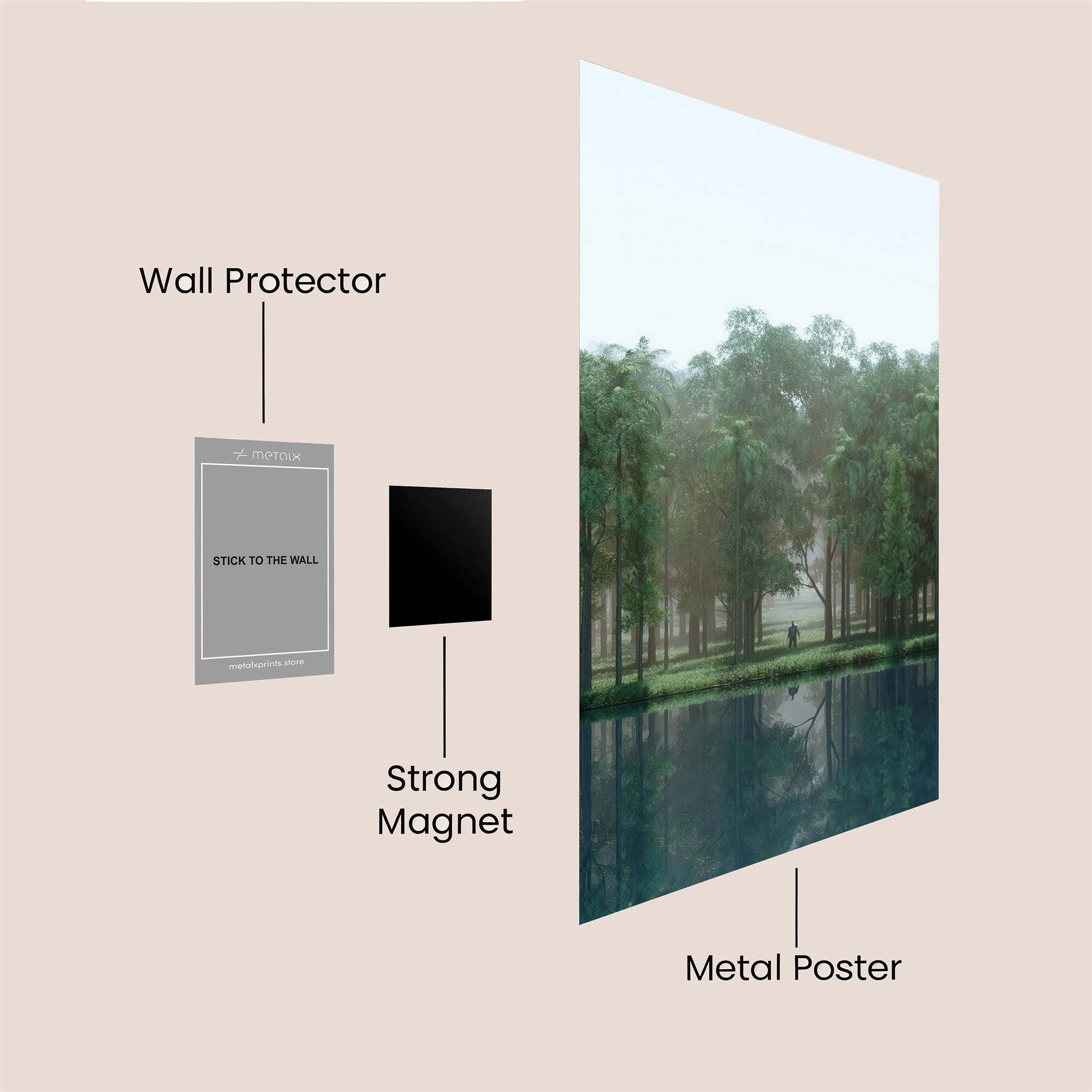 Serene Reflection Safe Wall Magnetic / M