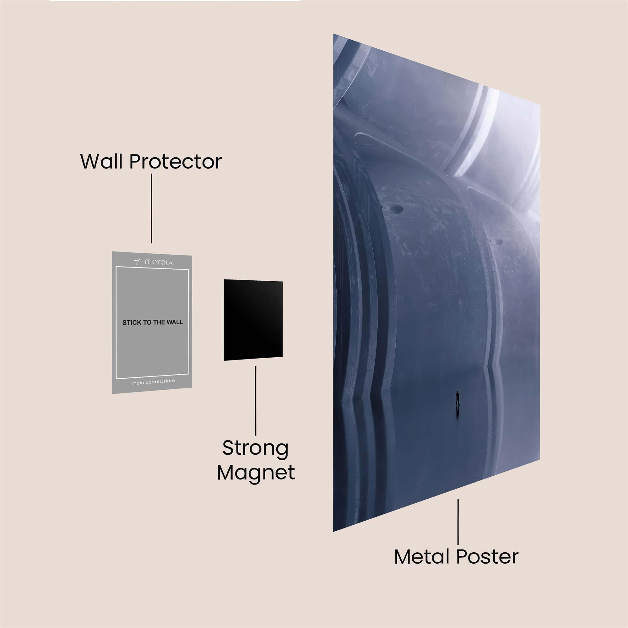 Architectural Echoes Safe Wall Magnetic / M