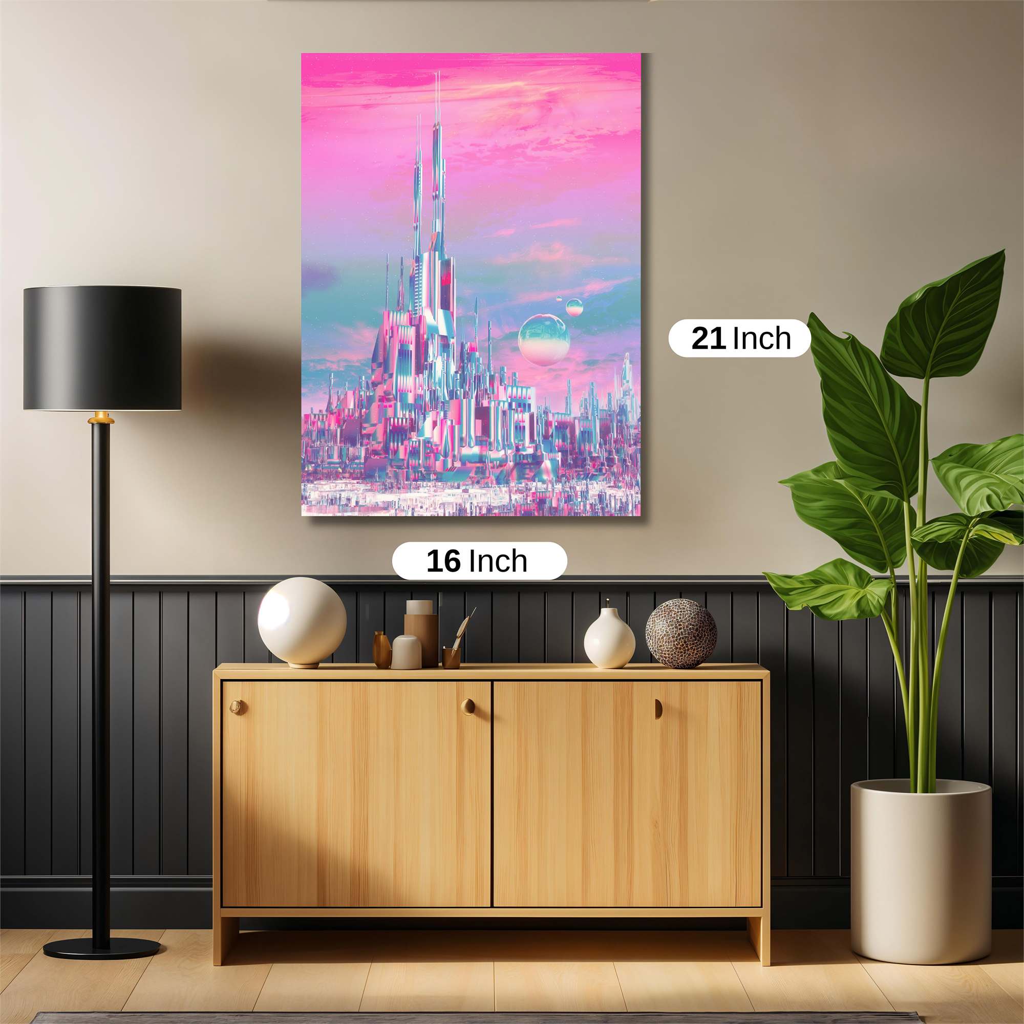 Neon Dreamscape Safe Wall Magnetic / M