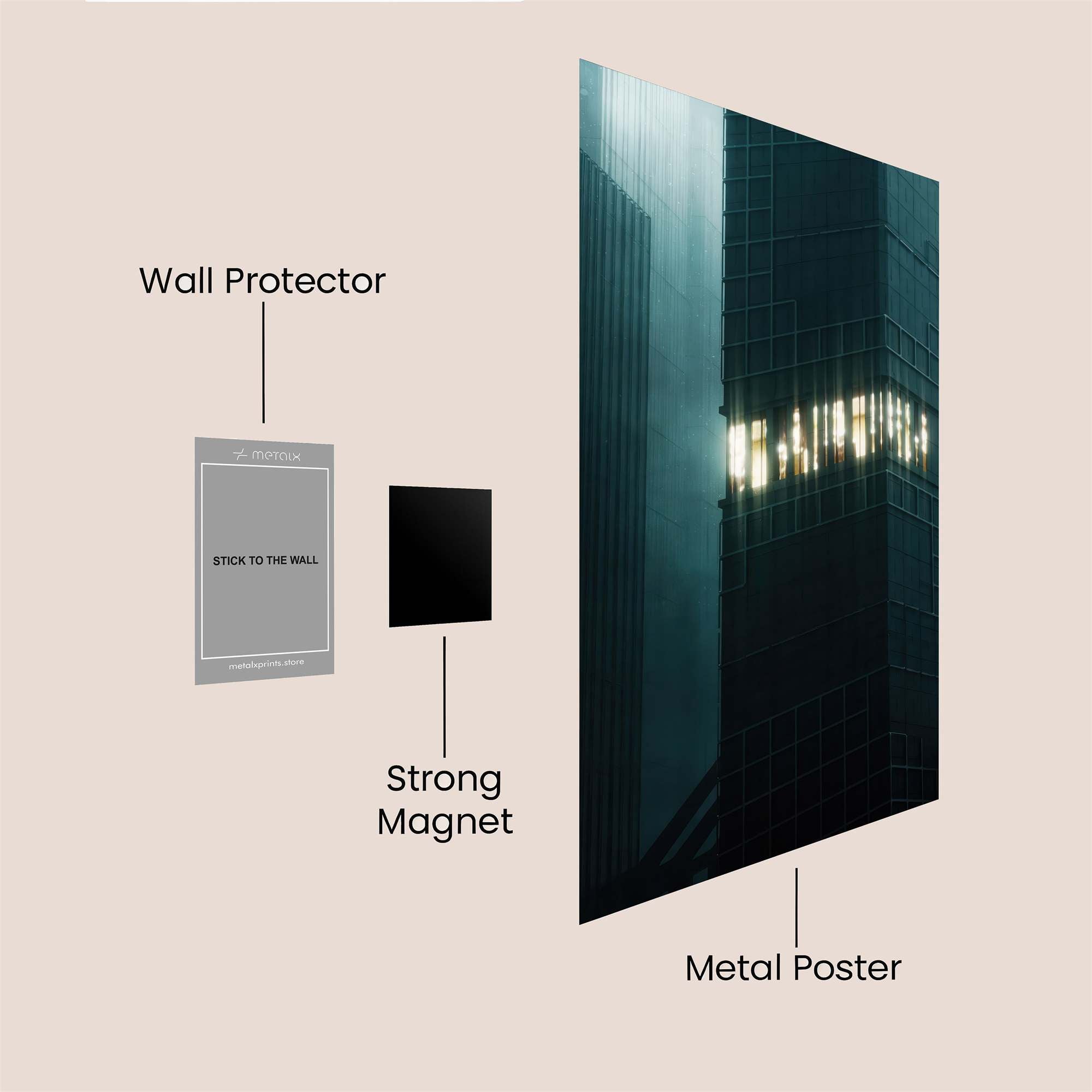 Gleaming Tower Safe Wall Magnetic / M