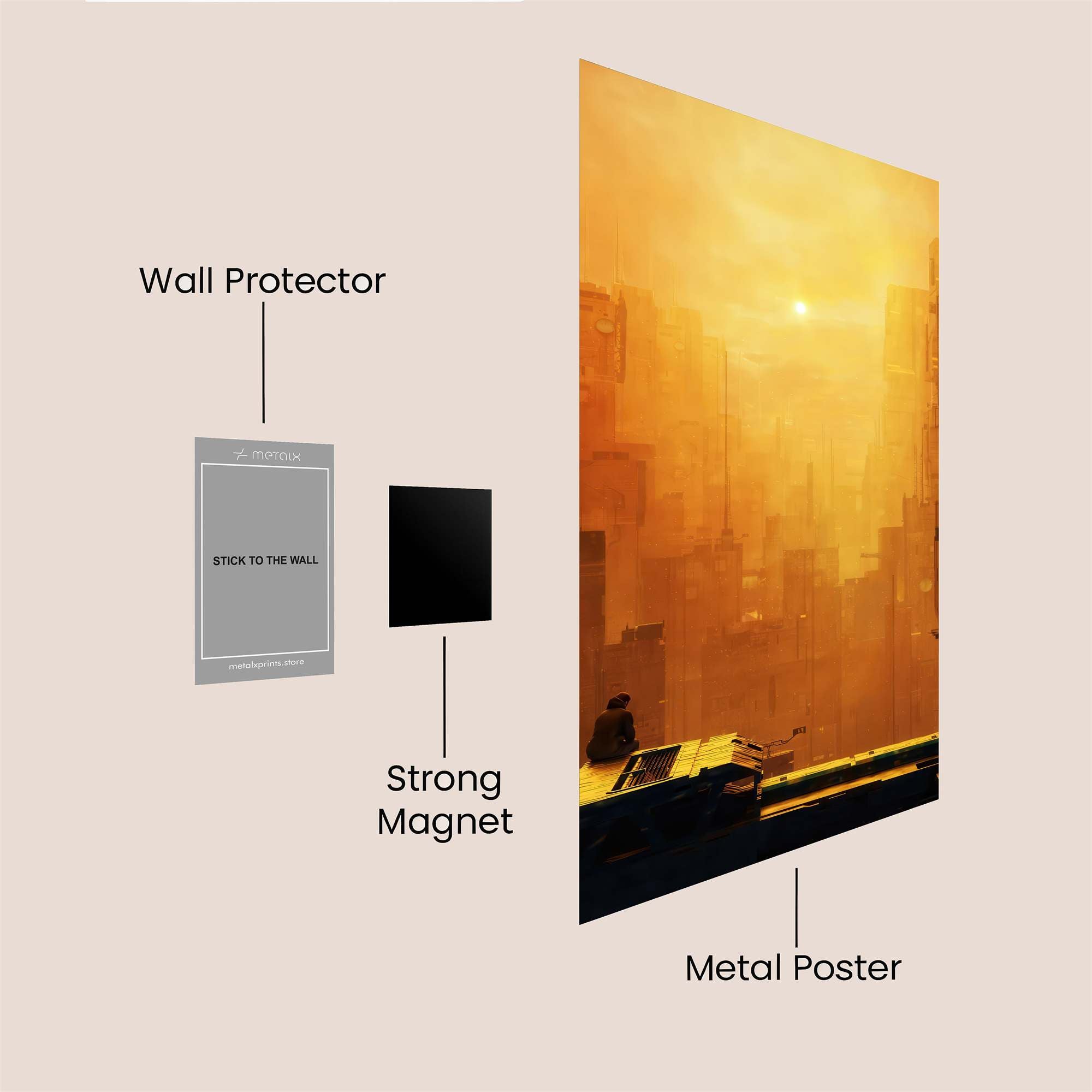 Sunset Solitude Safe Wall Magnetic / M