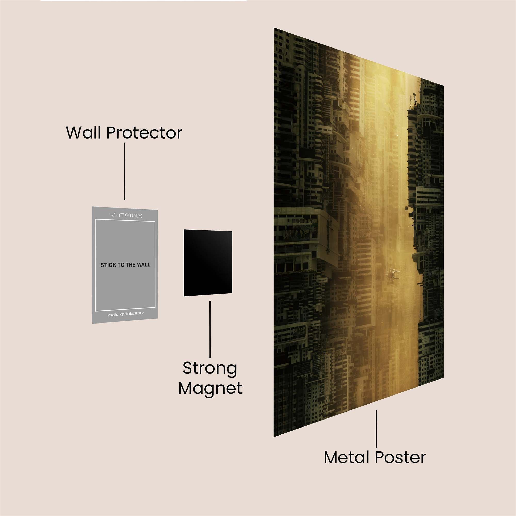 Urban Solitude Safe Wall Magnetic / M