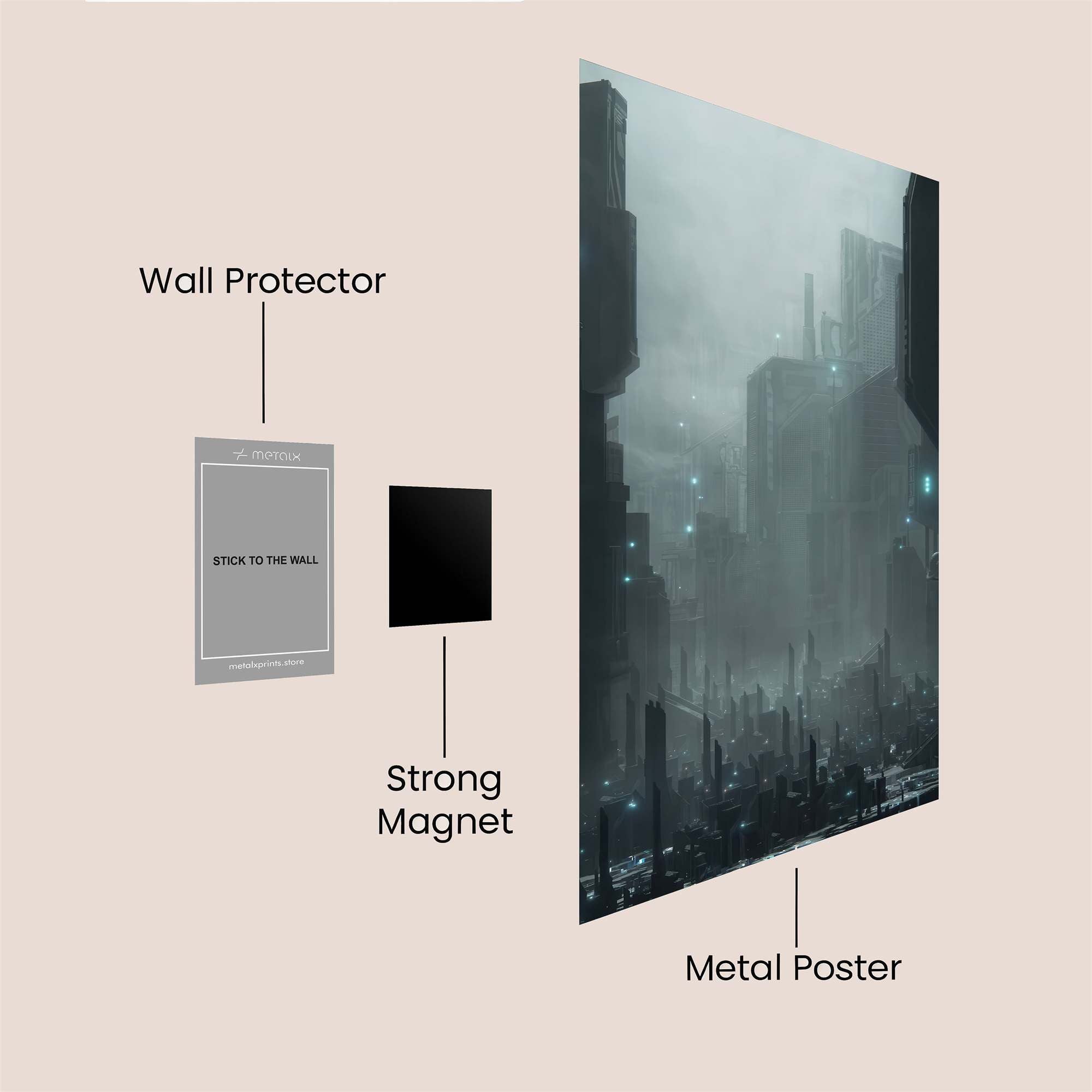 Cyber Dystopia Safe Wall Magnetic / M