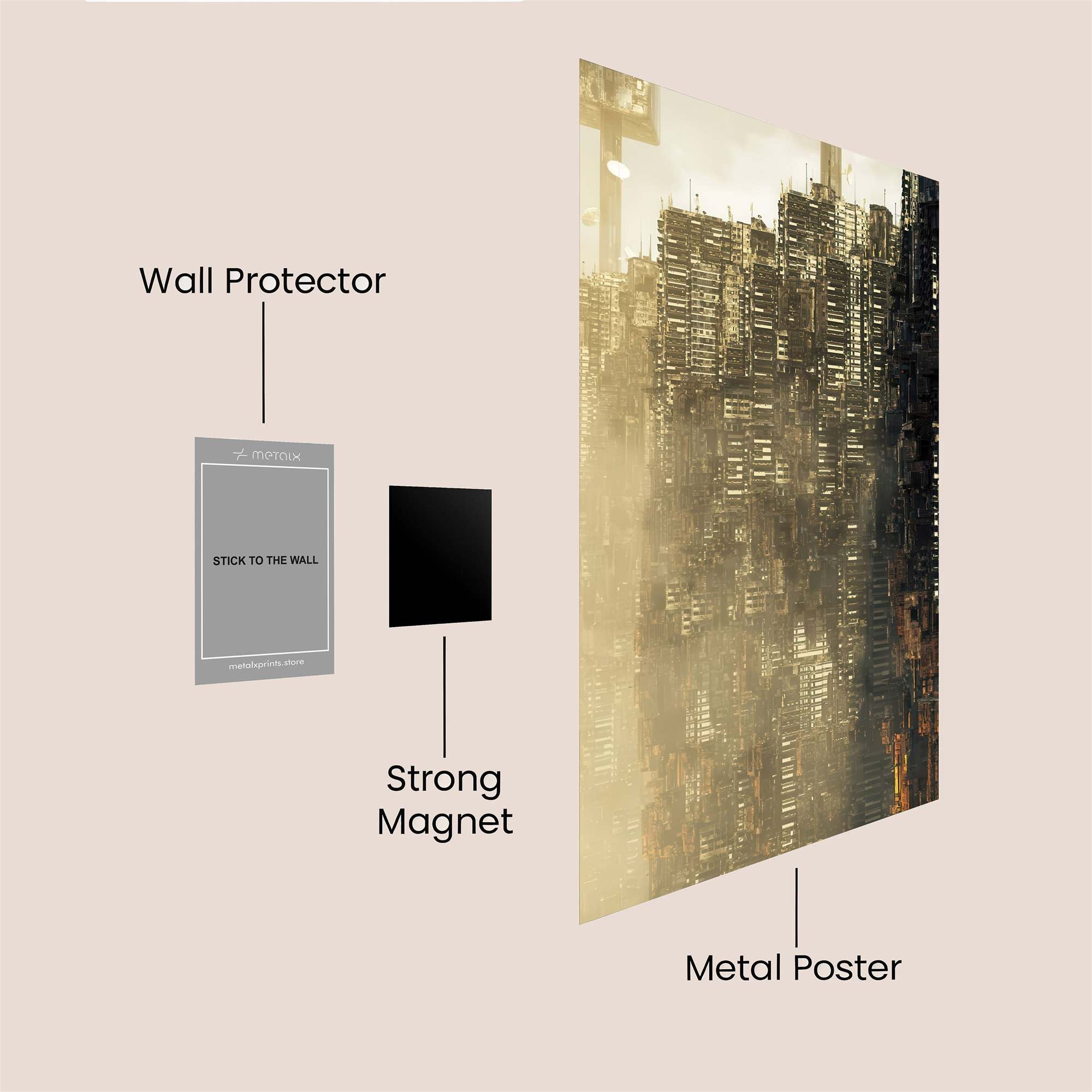 Vertical Monoliths Safe Wall Magnetic / M