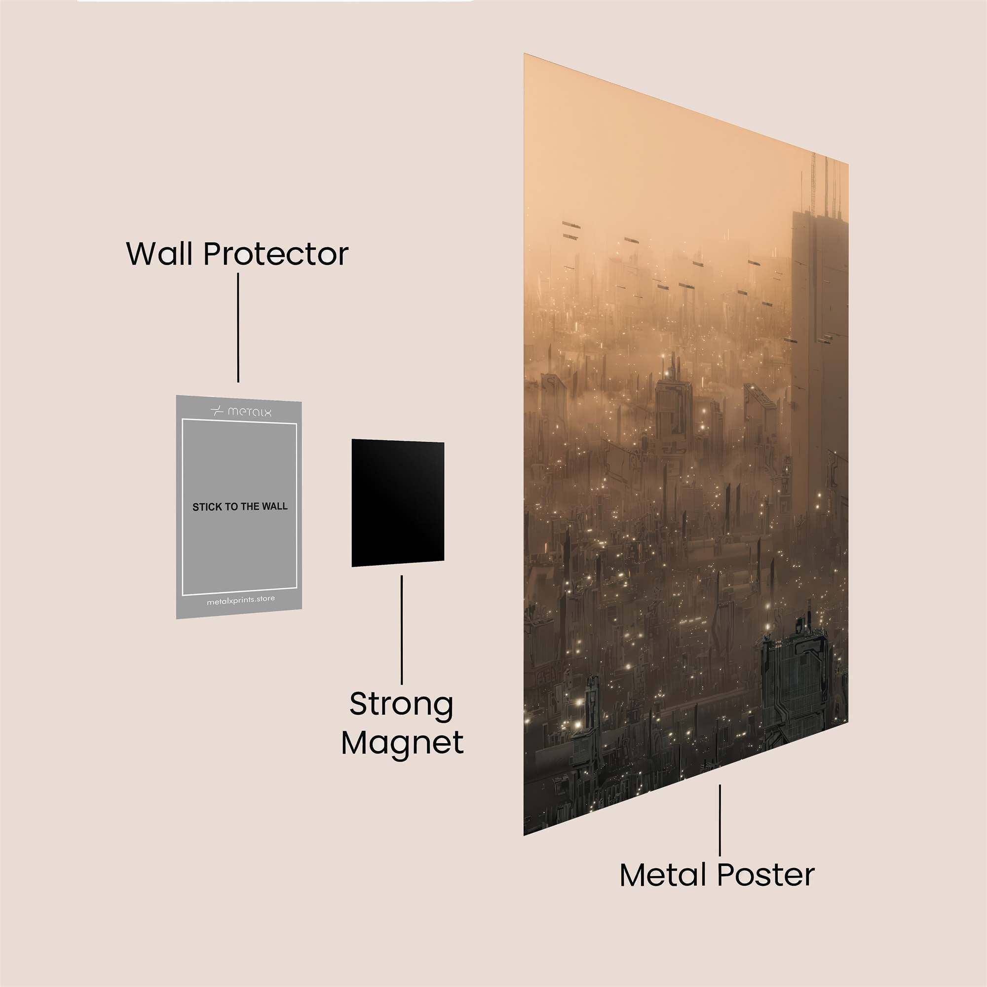 Futuristic Haze Safe Wall Magnetic / M