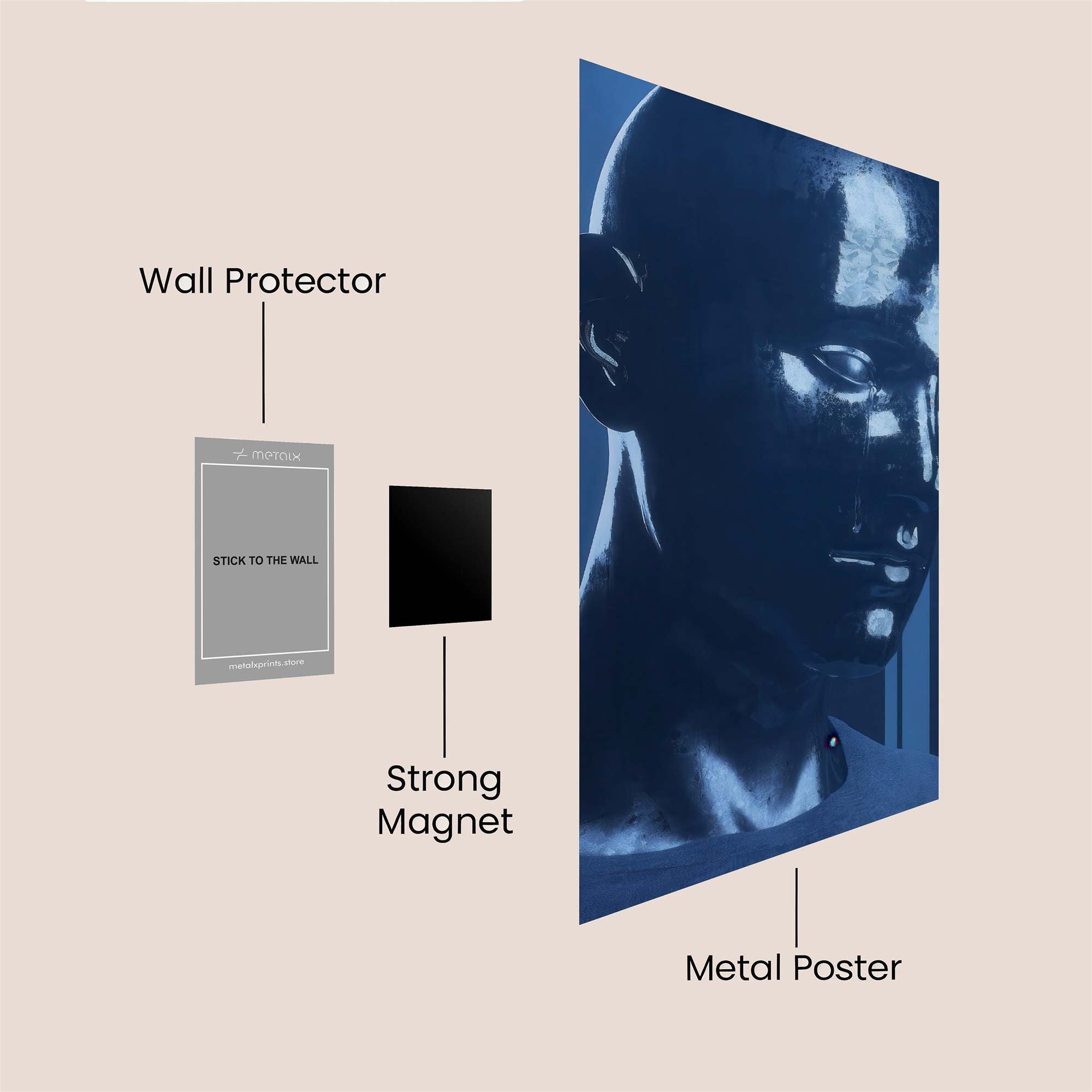 Reflective Serenity Safe Wall Magnetic / M