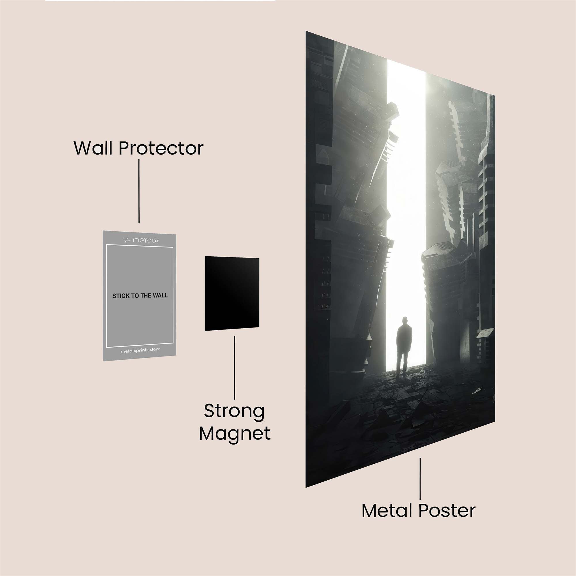 Urban Solitude Safe Wall Magnetic / M