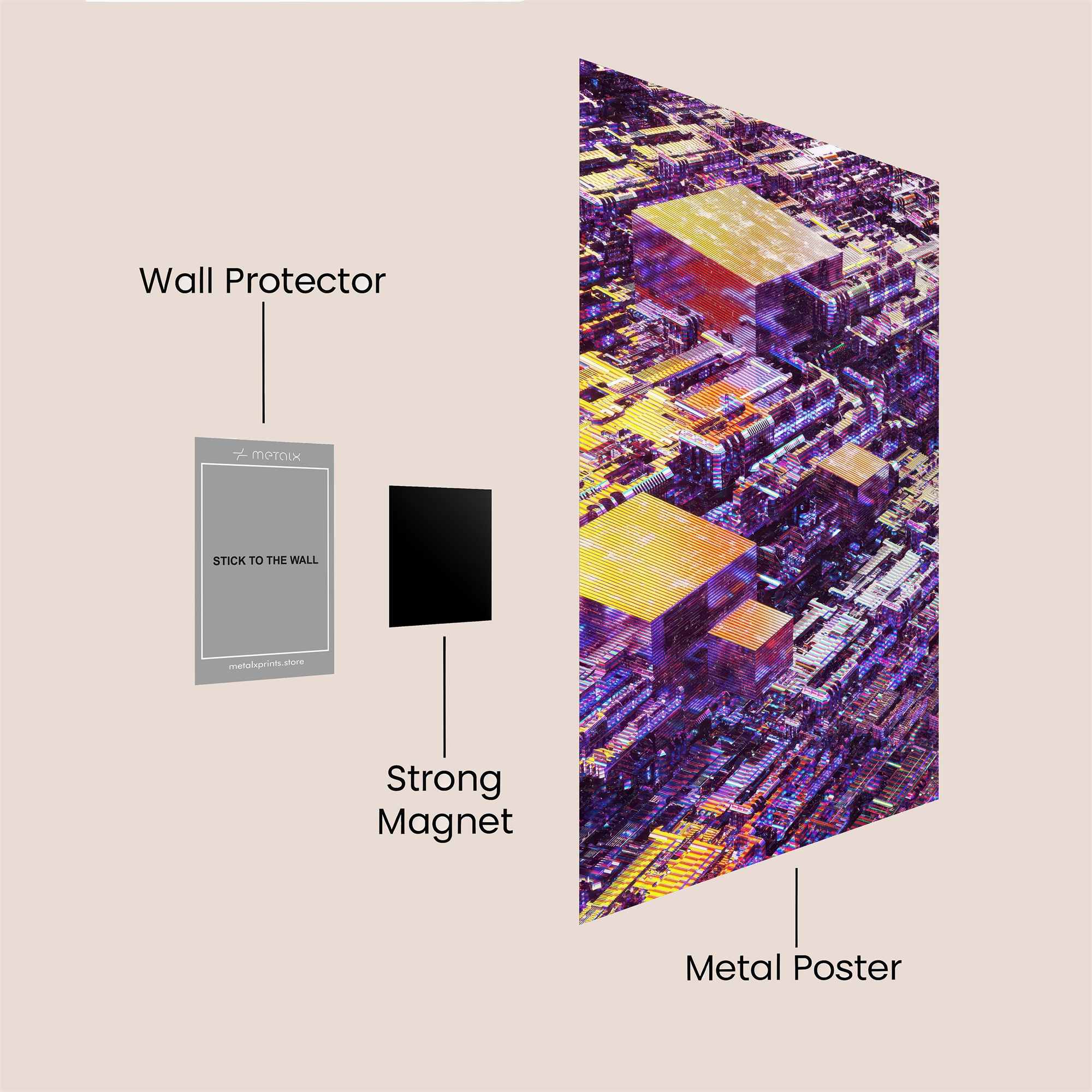 Fractal Dreamscape Safe Wall Magnetic / M