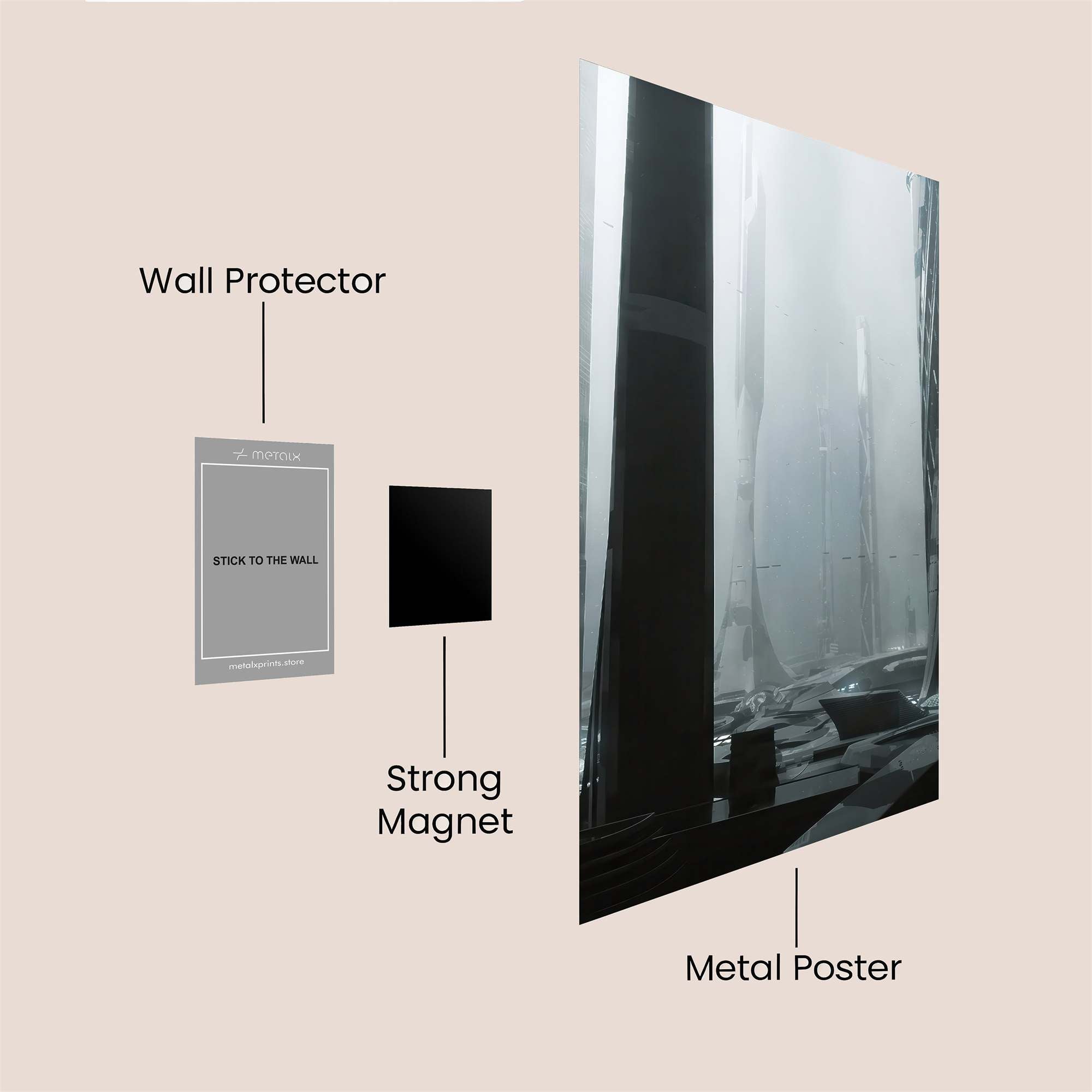 Futuristic Ascension Safe Wall Magnetic / M