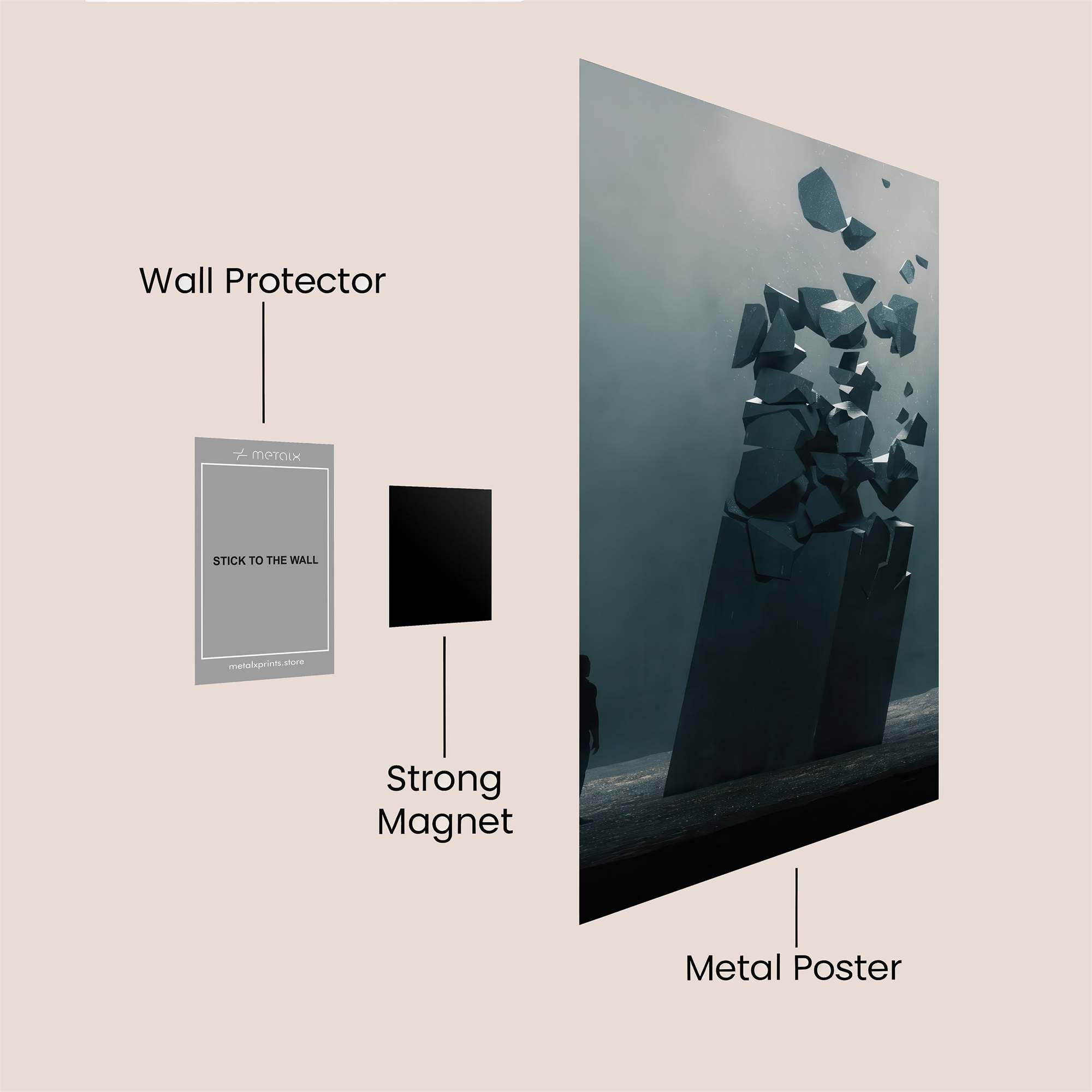 Fragmented Ascension Safe Wall Magnetic / M