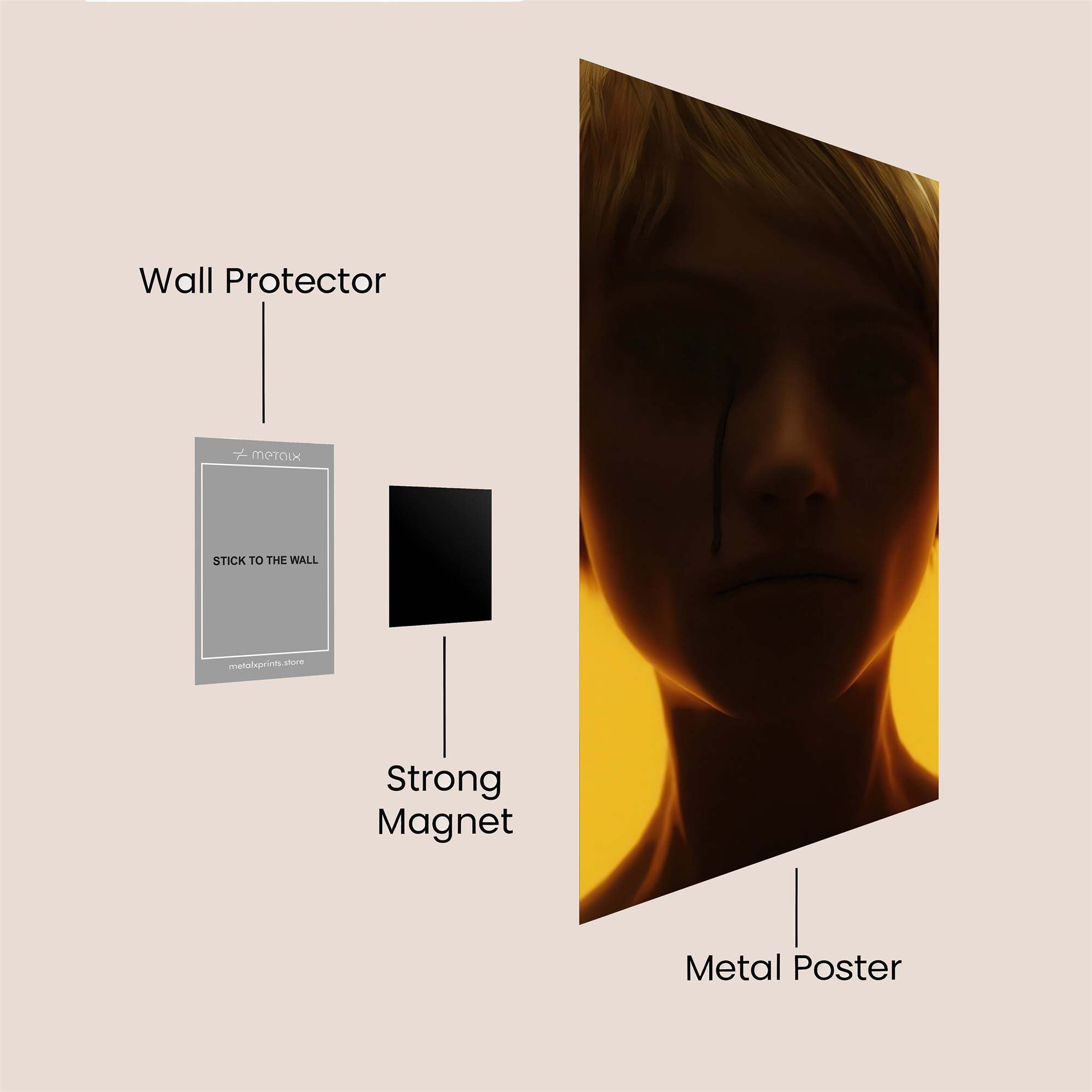 Shadowed Solitude Safe Wall Magnetic / M