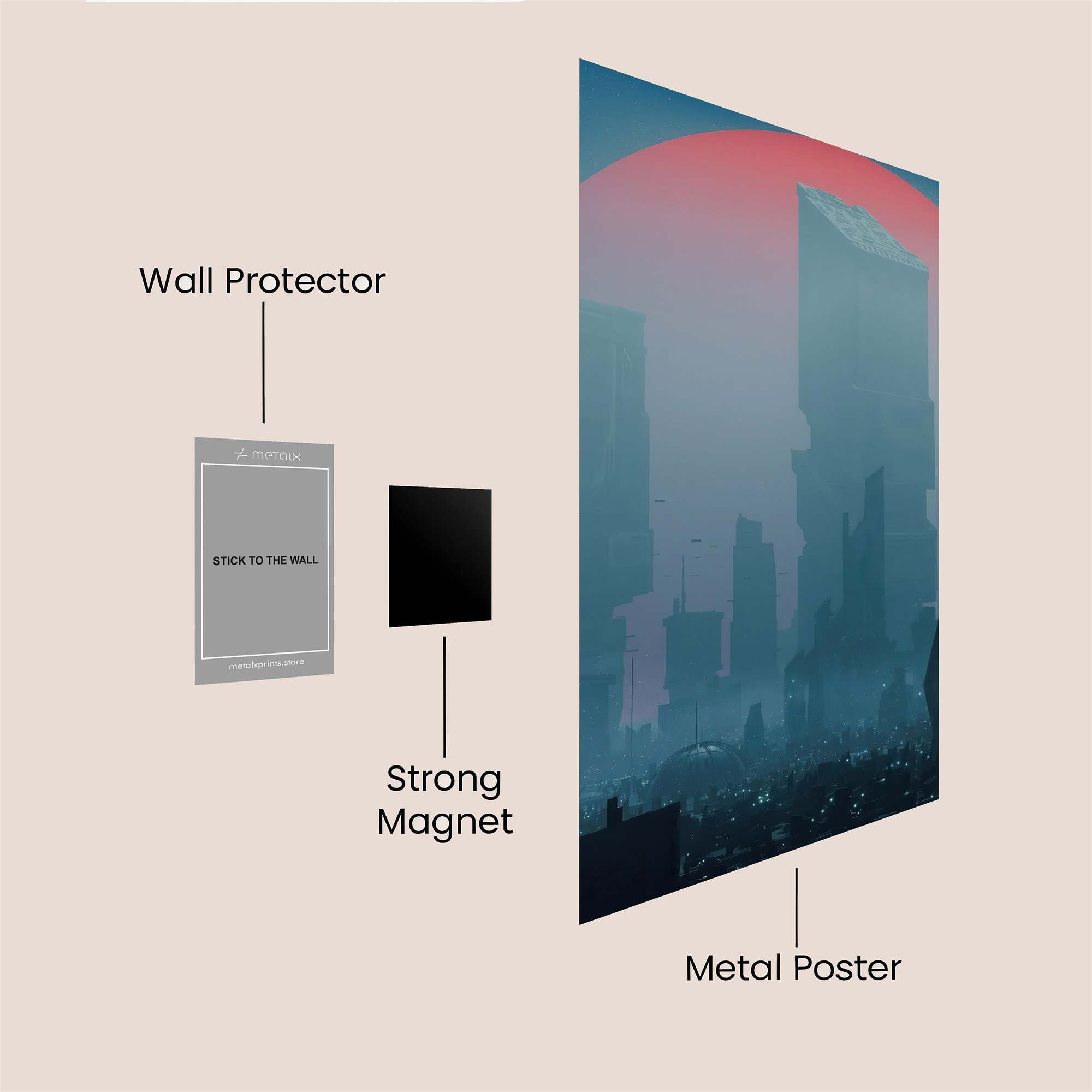 Dusk Metropolis Safe Wall Magnetic / M