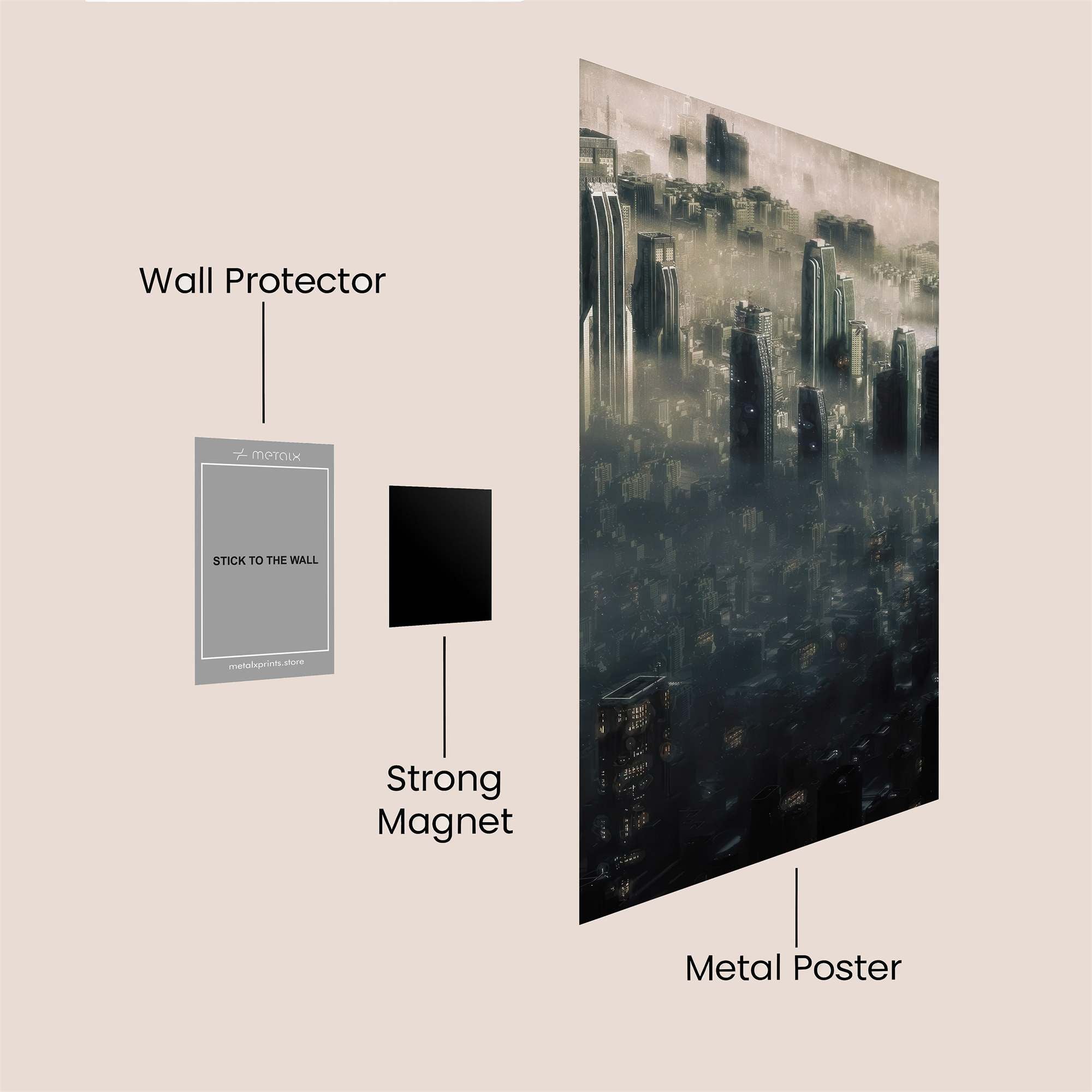 Urban Shadows Safe Wall Magnetic / M