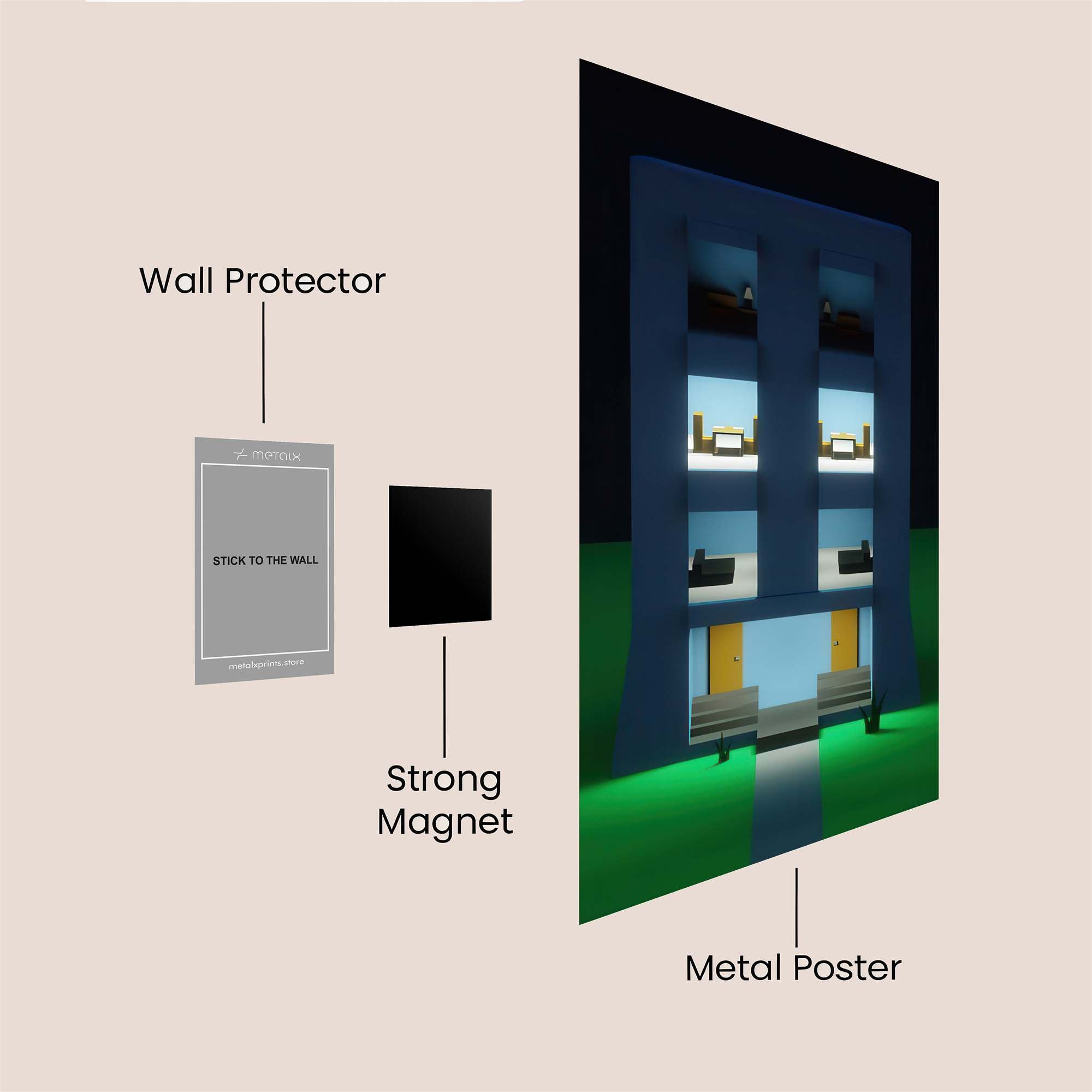 Curved Serenity Safe Wall Magnetic / M